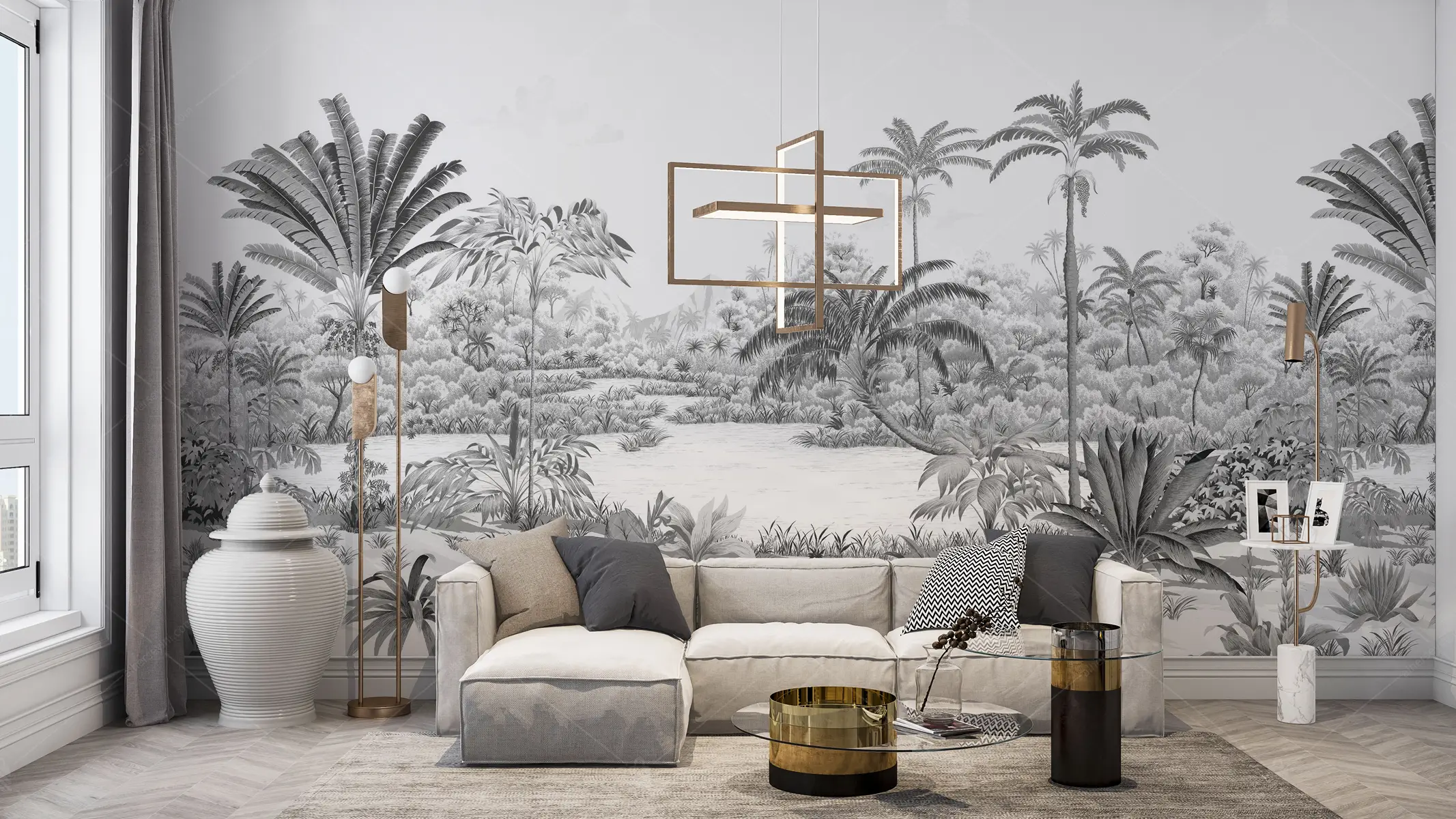 GRP020039-Tropikal-Manzarali-Duvar-Kagidi GRP020039 Tropikal Manzaralı Poster Duvar Kağıdı