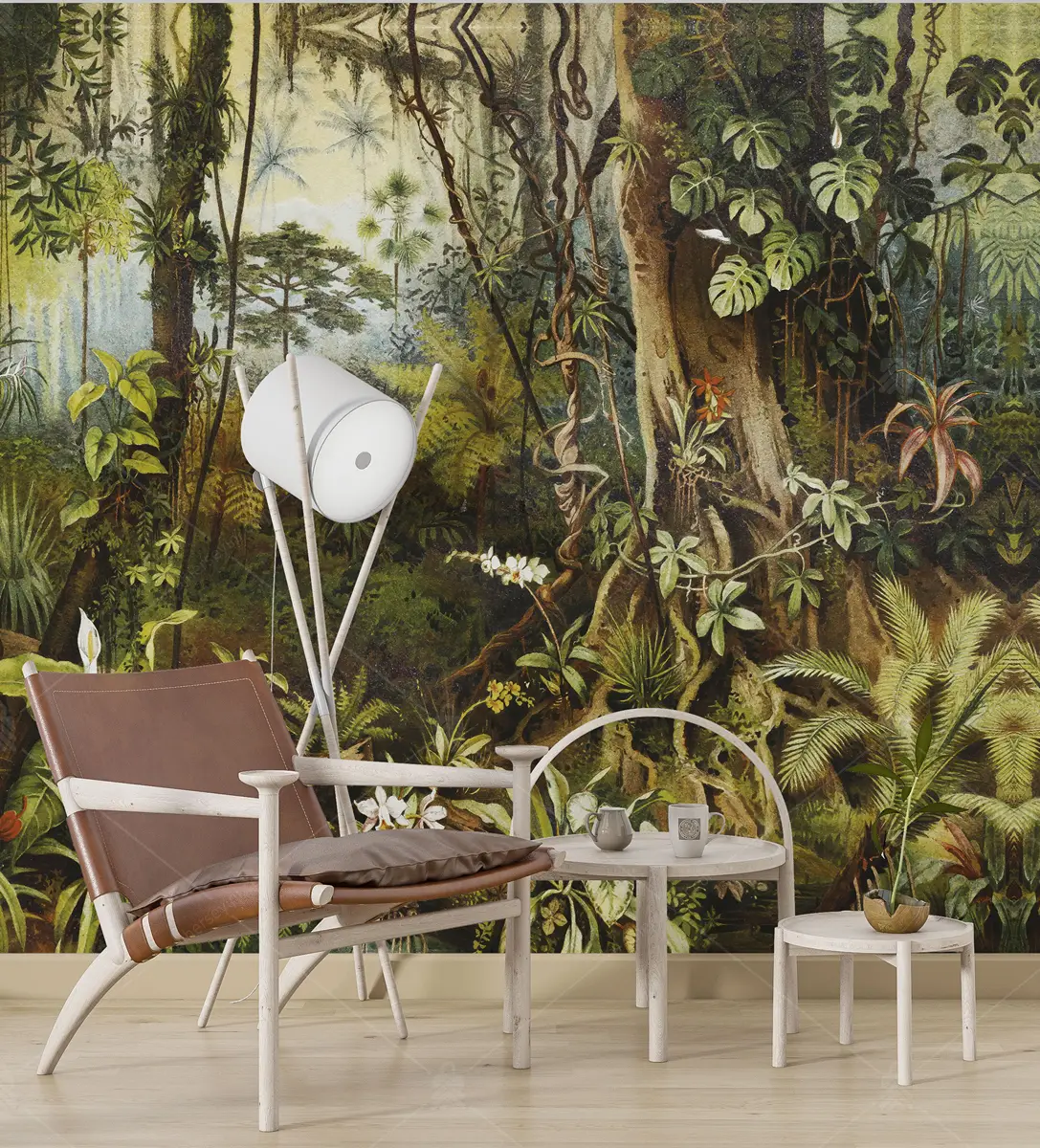 GRP040083 Tropikal Soyut Tarz Poster Duvar Kağıdı