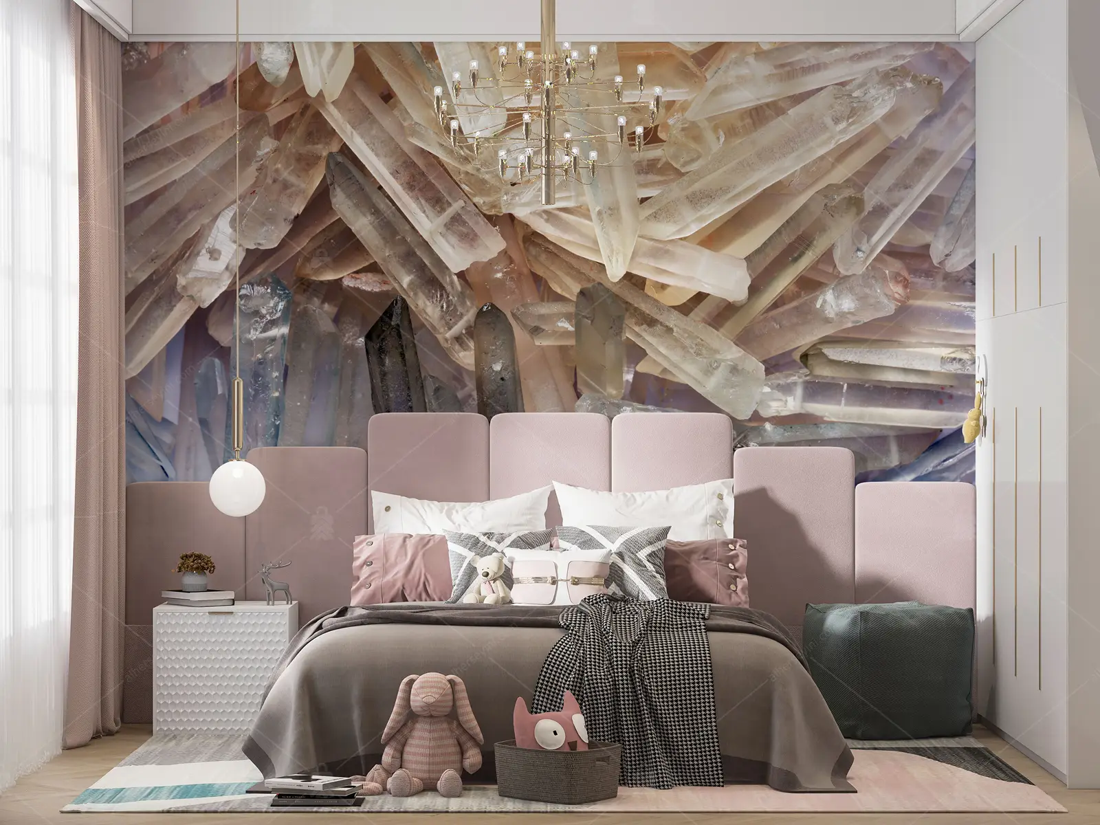 GRP140052 3D Cam Kristalleri Poster Duvar Kağıdı