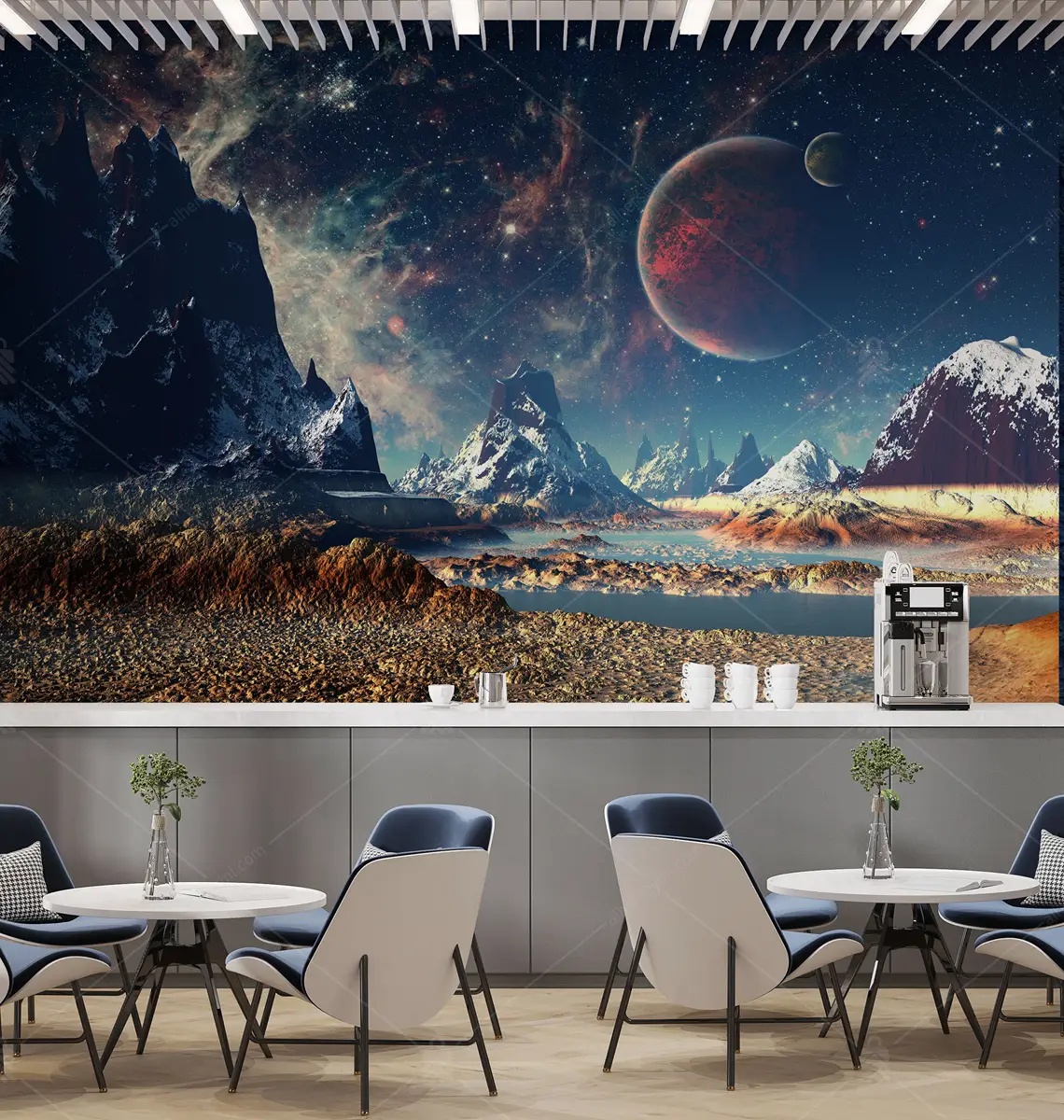 GRP630009-Kozmik-Gezegen-Duvar-Kagidi GRP630009 Kozmik Gezegen Poster Duvar Kağıdı