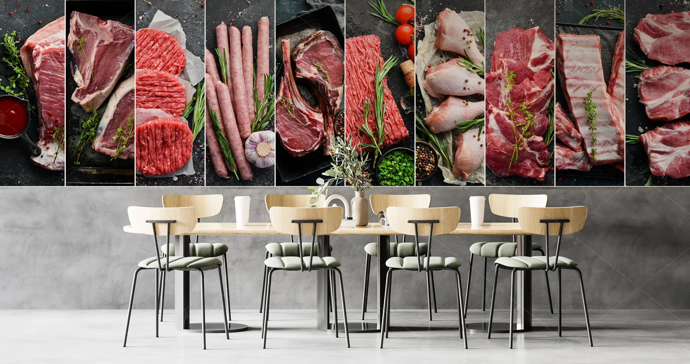 GRP730045 Kasap Restaurant Poster Duvar Kağıdı