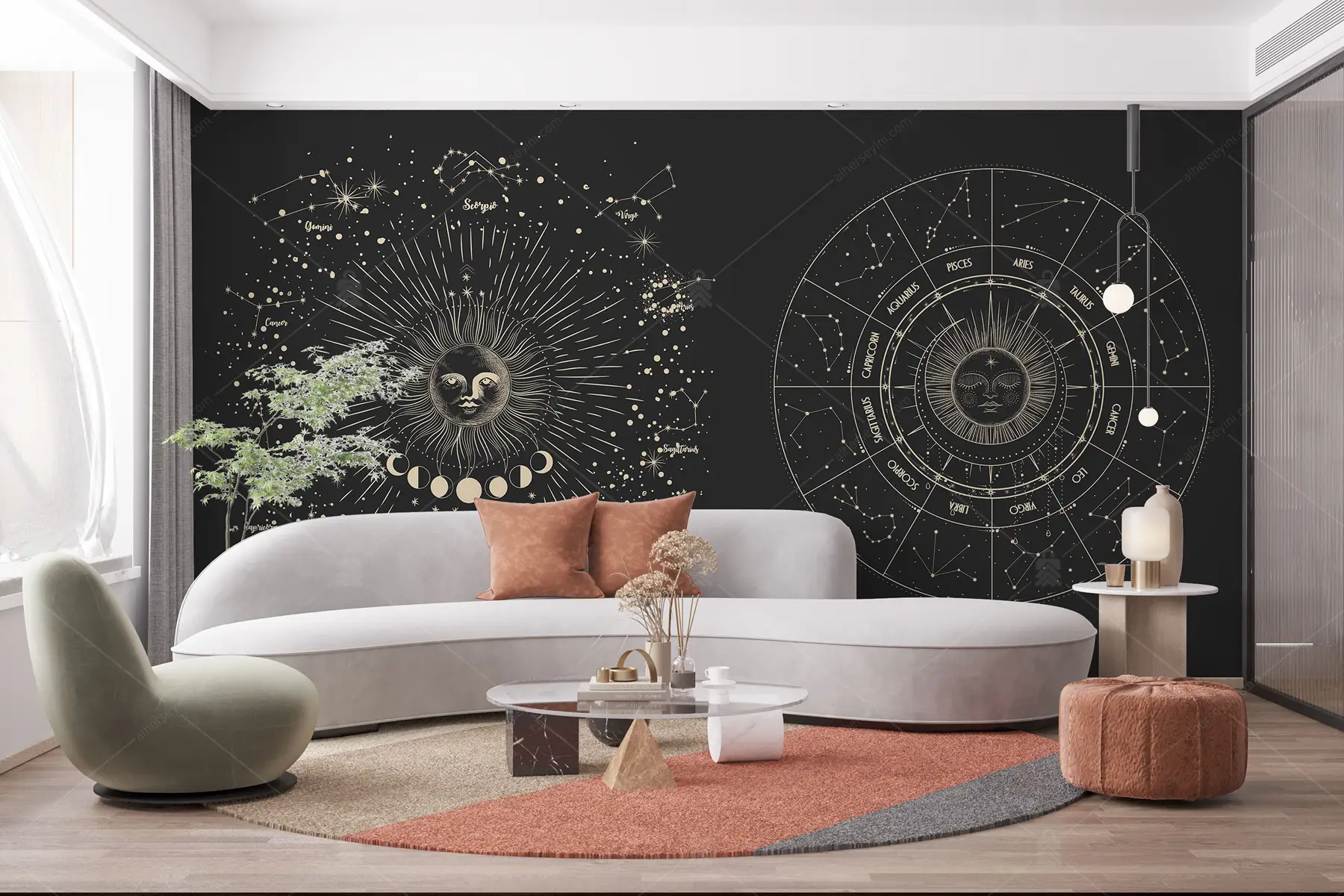 GRP800013 Burçlar Astroloji Desen Poster Duvar Kağıdı