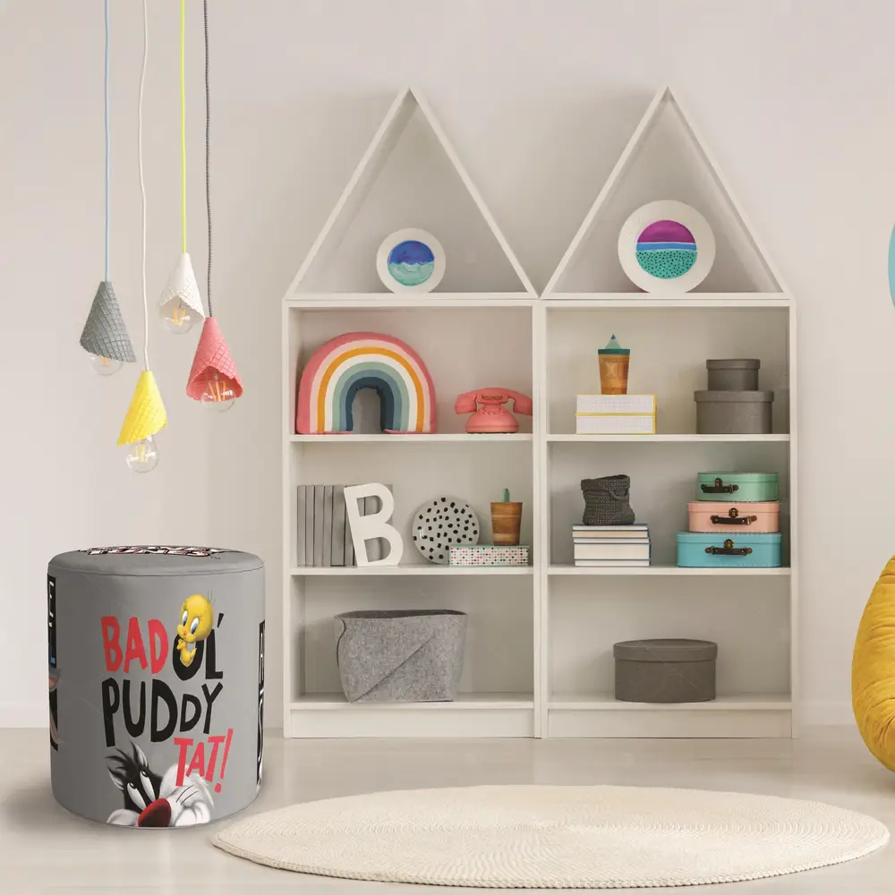 PUF336-Sylvester-ve-Tweety-Desen-Puf-Koltuk Sylvester ve Tweety Desen Puf Koltuk PUF336