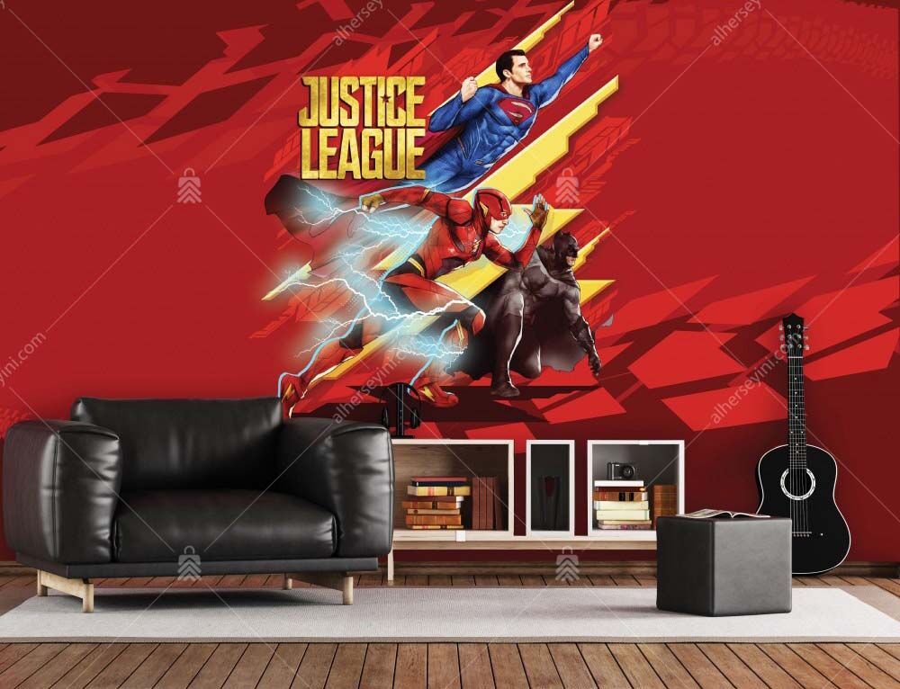 2007 Warner Bros Justice League Çocuk Odası Poster Duvar Kağıdı Uygulama