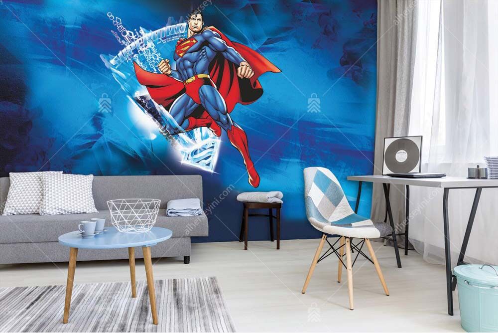 2031 Warner Bros Süpermen Çocuk Odası Poster Duvar Kağıdı Uygulama