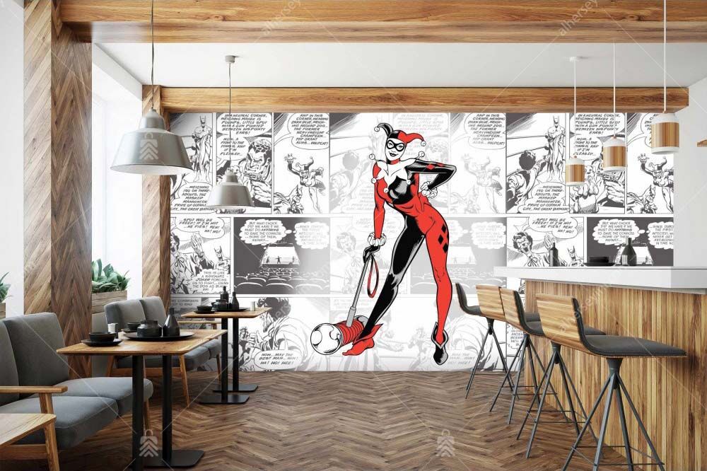 2042 Warner Bros Harley Quinn Çocuk Odası Poster Duvar Kağıdı Uygulama