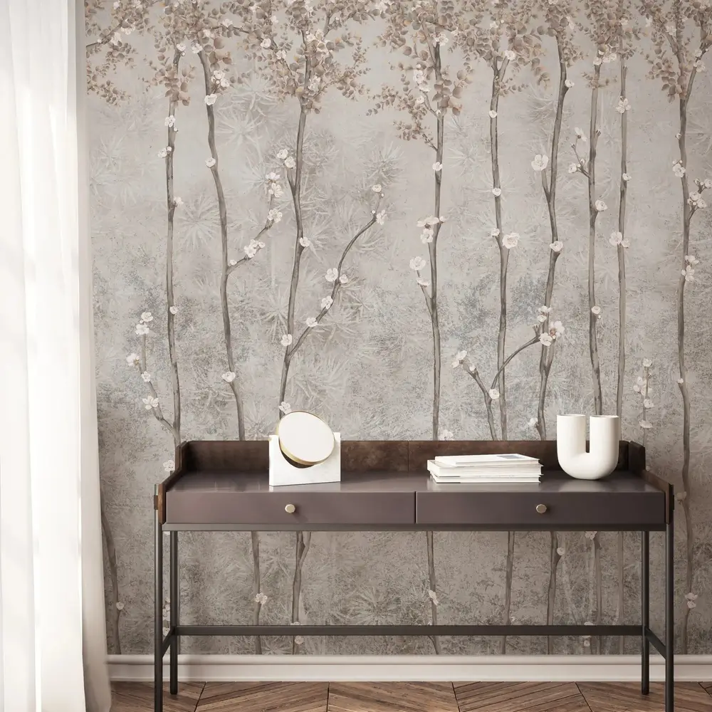 Kiraz Çiçeği Ağacı Tasarımlı Duvar Kağıdı SE311-3