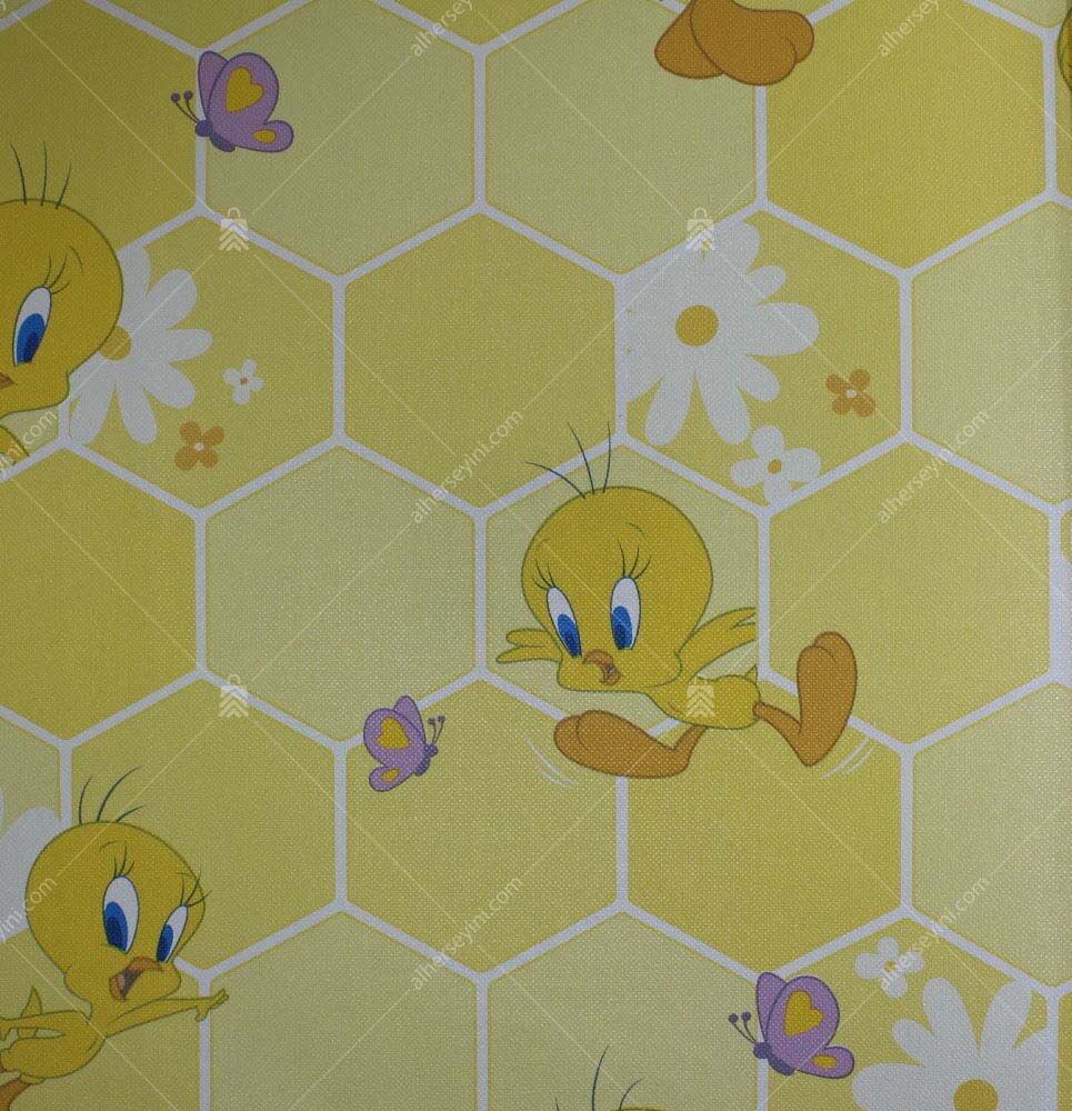 8929-1 Tweety Desenli Duvar Kağıdı