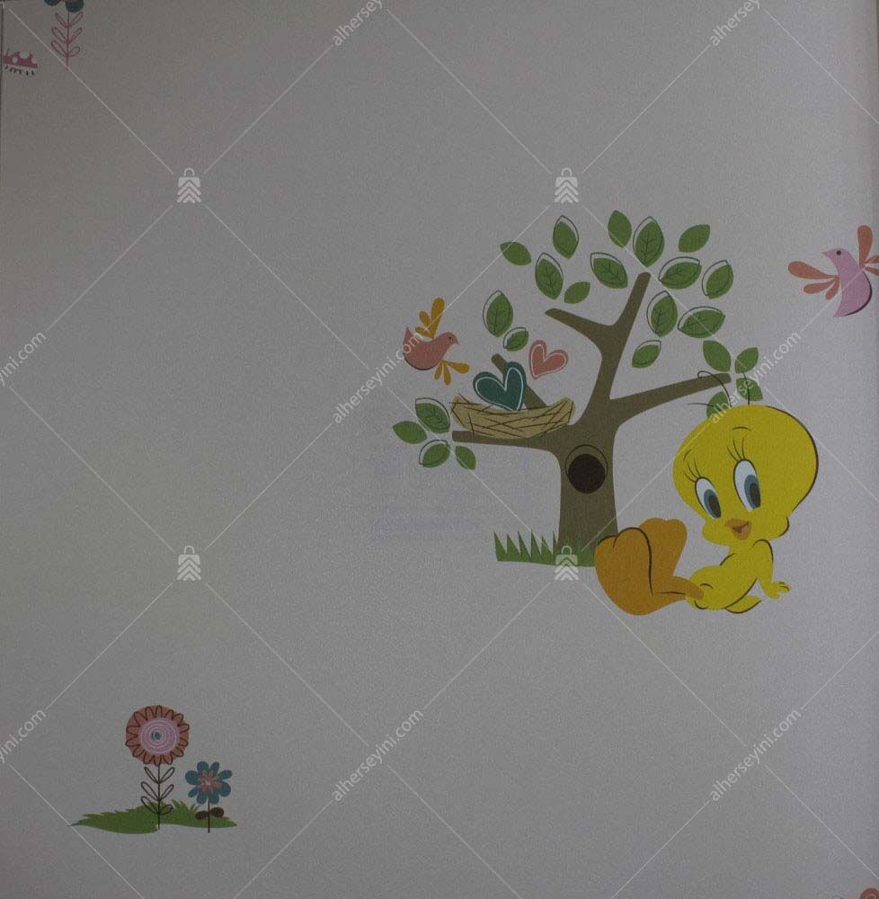 8931-2 Tweety Desenli Duvar Kağıdı