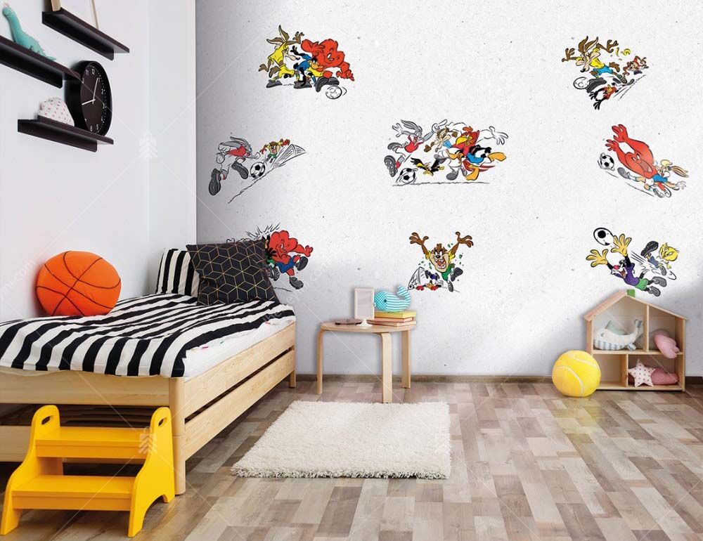 2127 Warner Bros Looney Tunes Çocuk Odası Duvar Posteri Uygulama