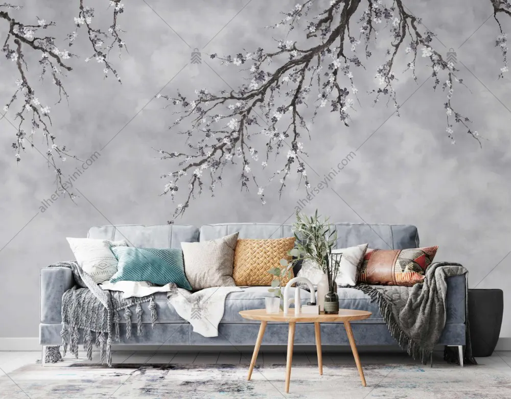 Adawall Fiji FJ302-3 Dal Tasarımlı Poster Duvar Kağıdı