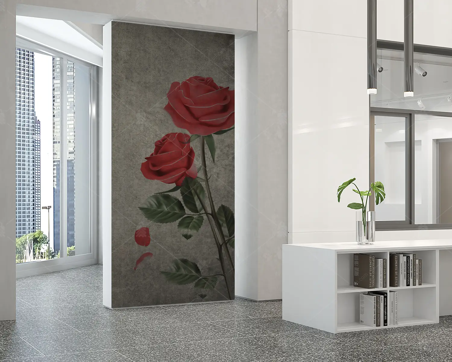 GRP170118 Kırmızı Gül Poster Duvar Kağıdı