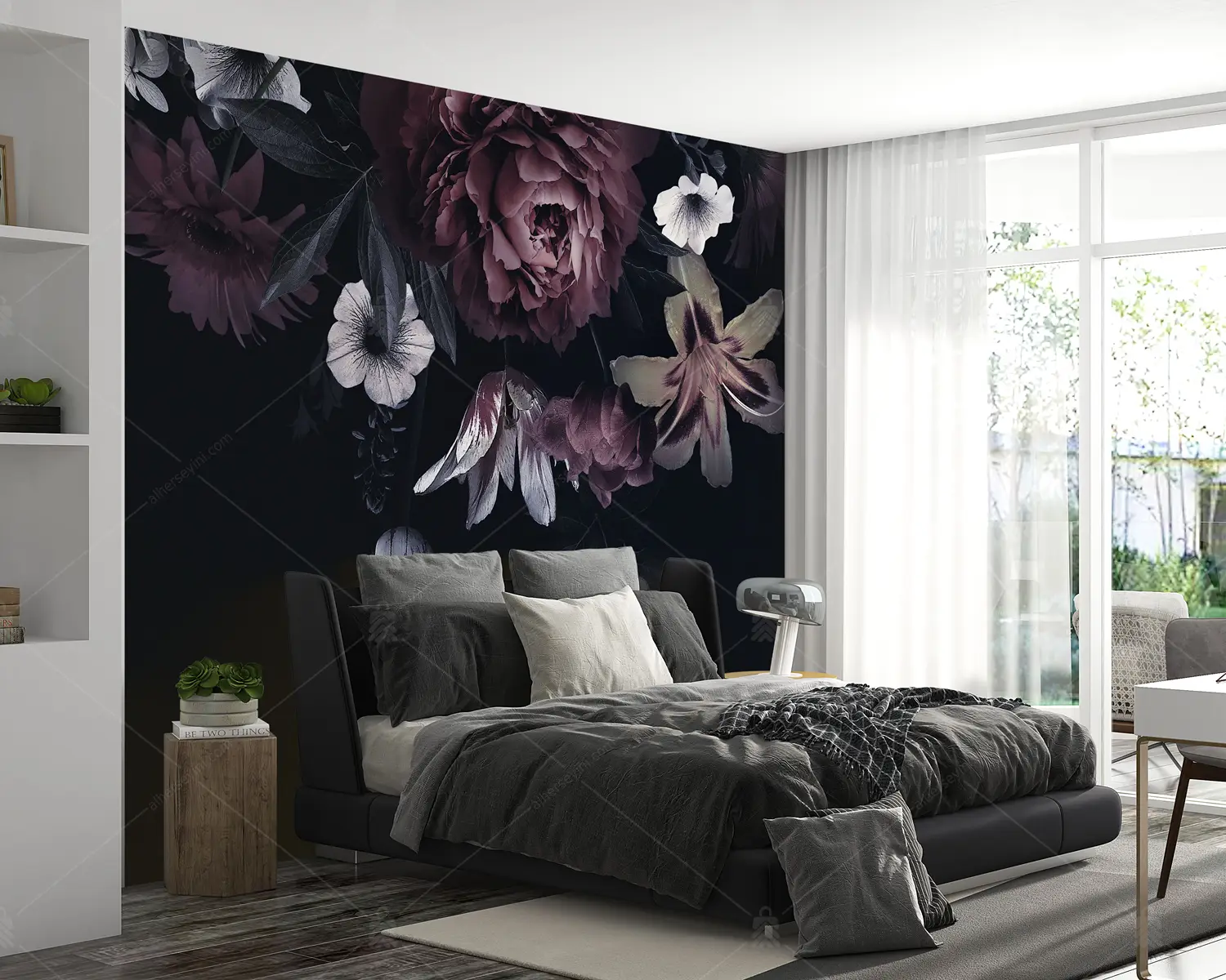 GRP170239 Çiçekli Poster Duvar Kağıdı