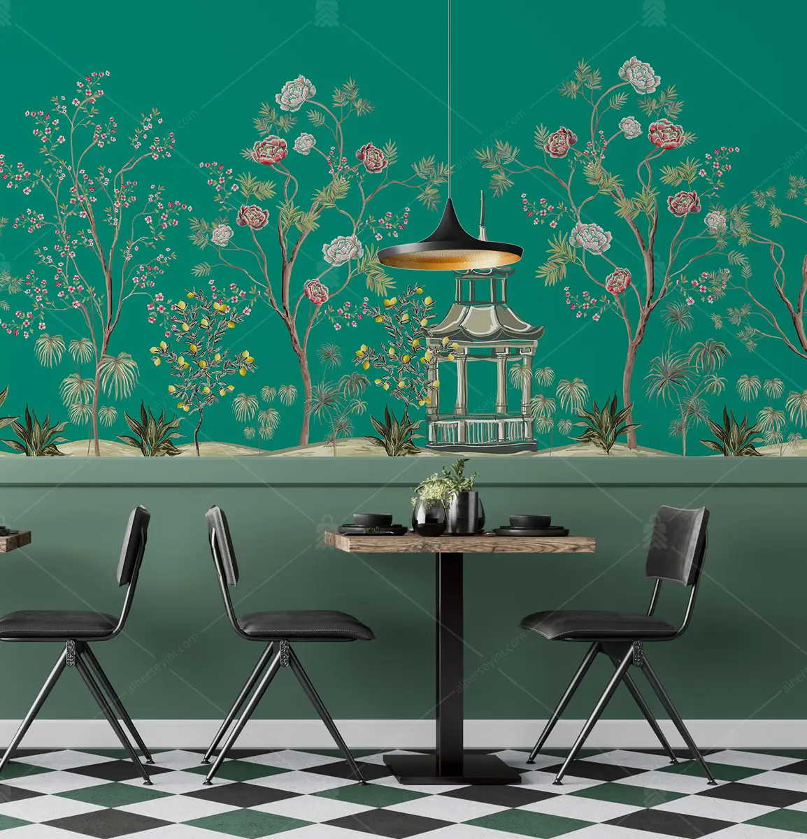 GRP260145 Chinoiserie Poster Duvar Kağıdı