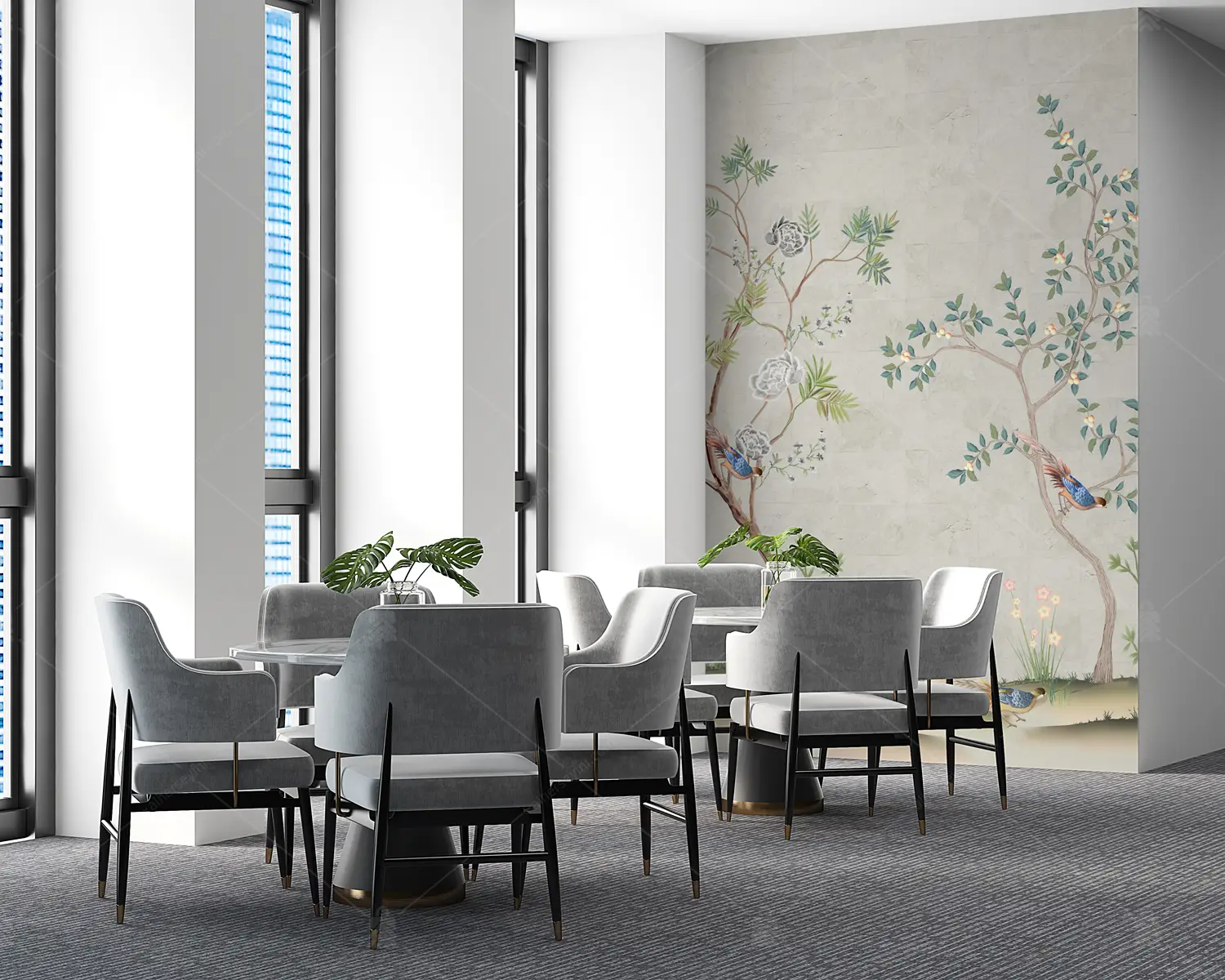 GRP260155 Chinoiserie Tasarım Poster Duvar Kağıdı