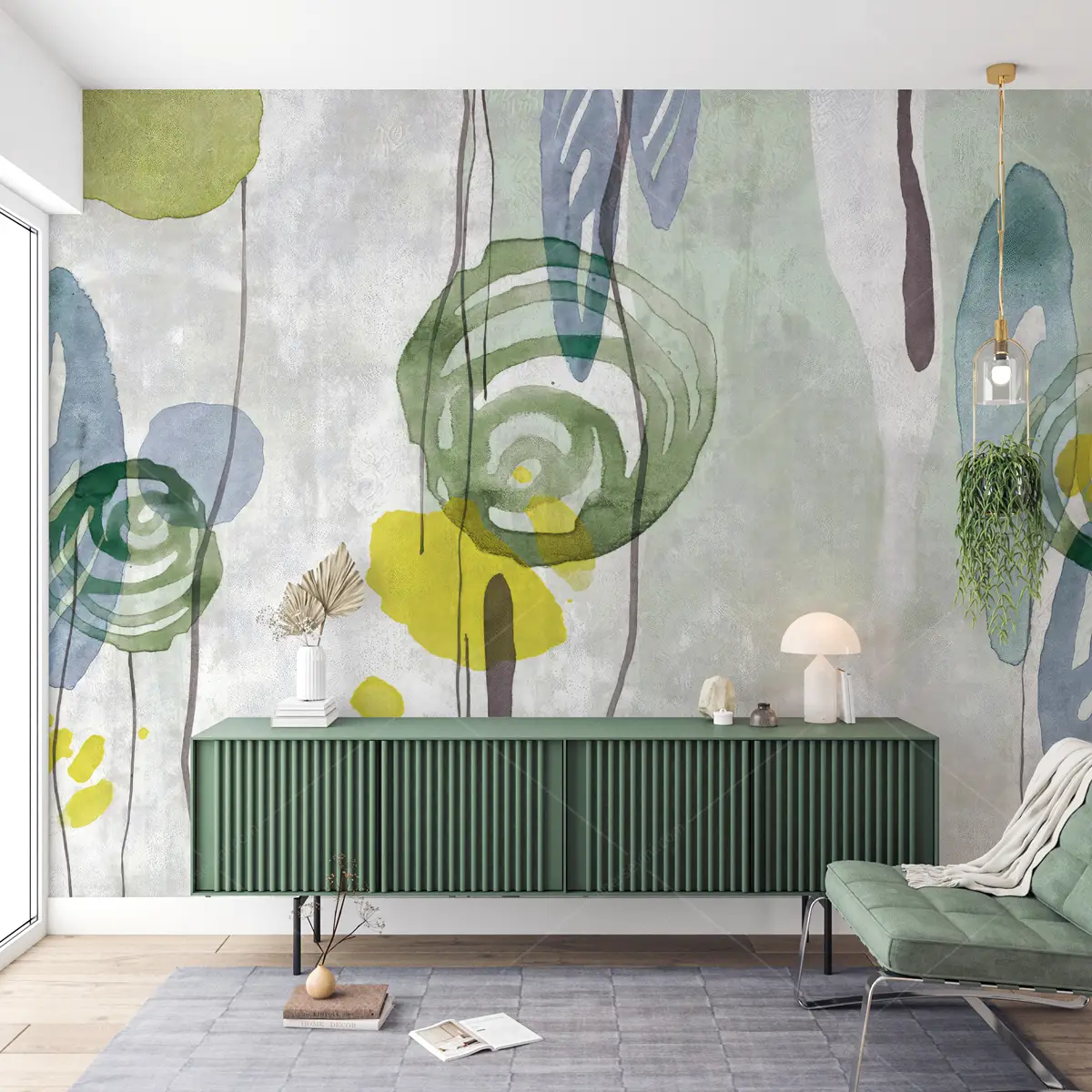 GRP300029 Renkli Modern Poster Duvar Kağıdı