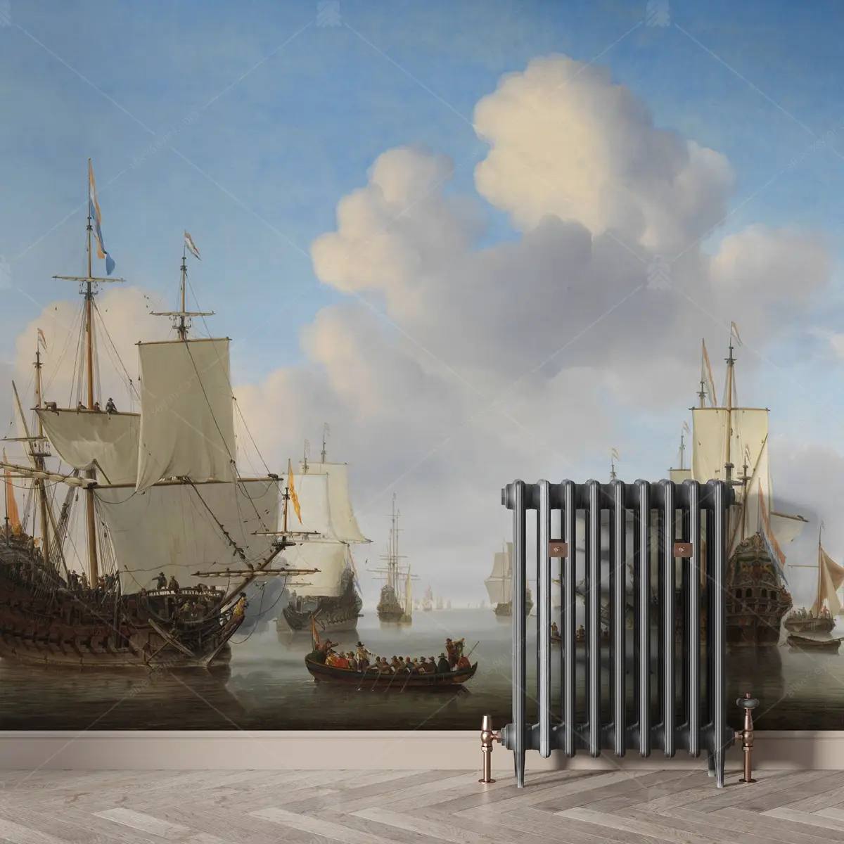 GRP340020 Willem van de Velde Dutch Savaş Gemisi Poster Duvar Kağıdı