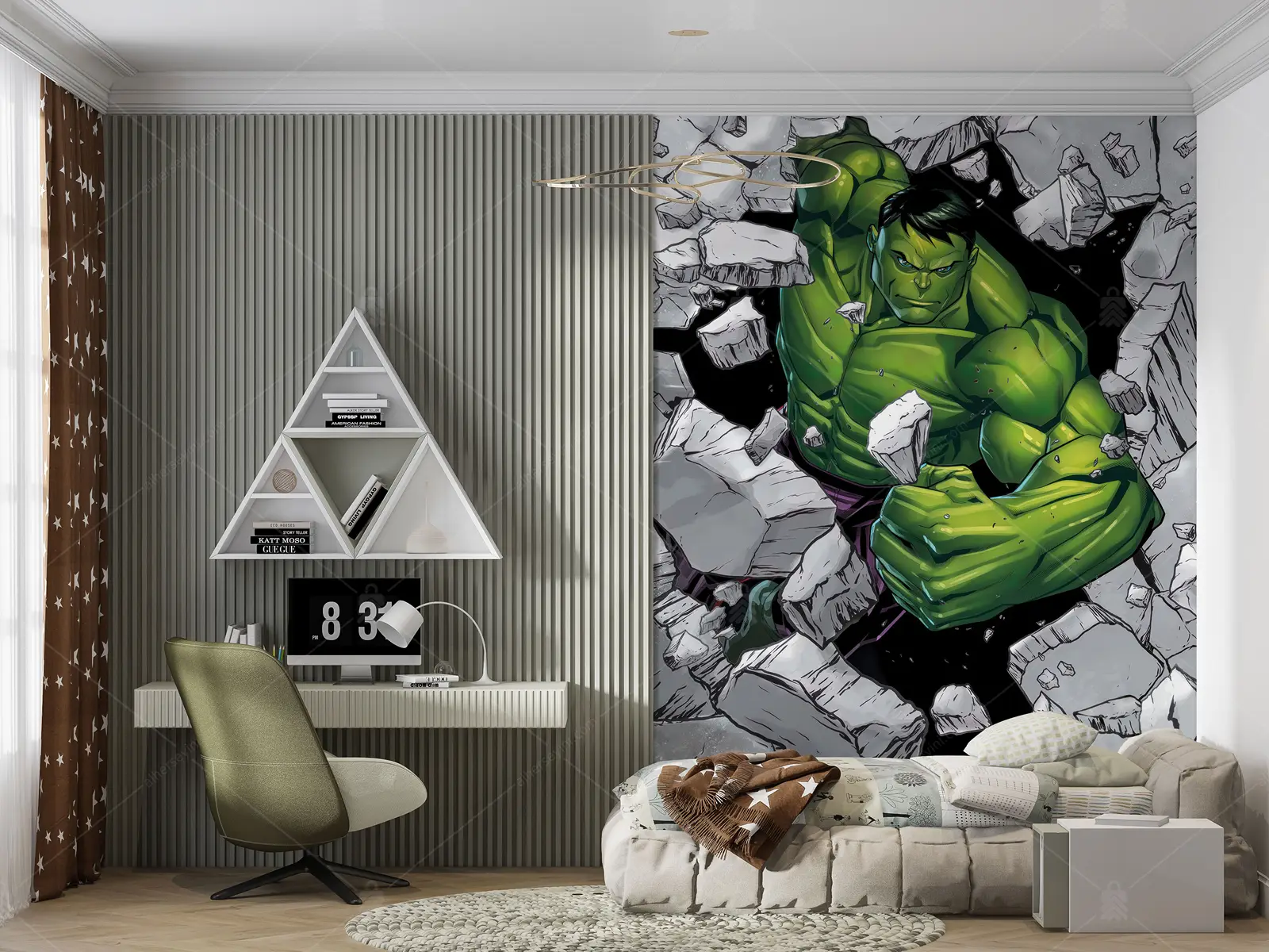 GRP570081 Duvarı Yıkan Hulk Poster Duvar Kağıdı