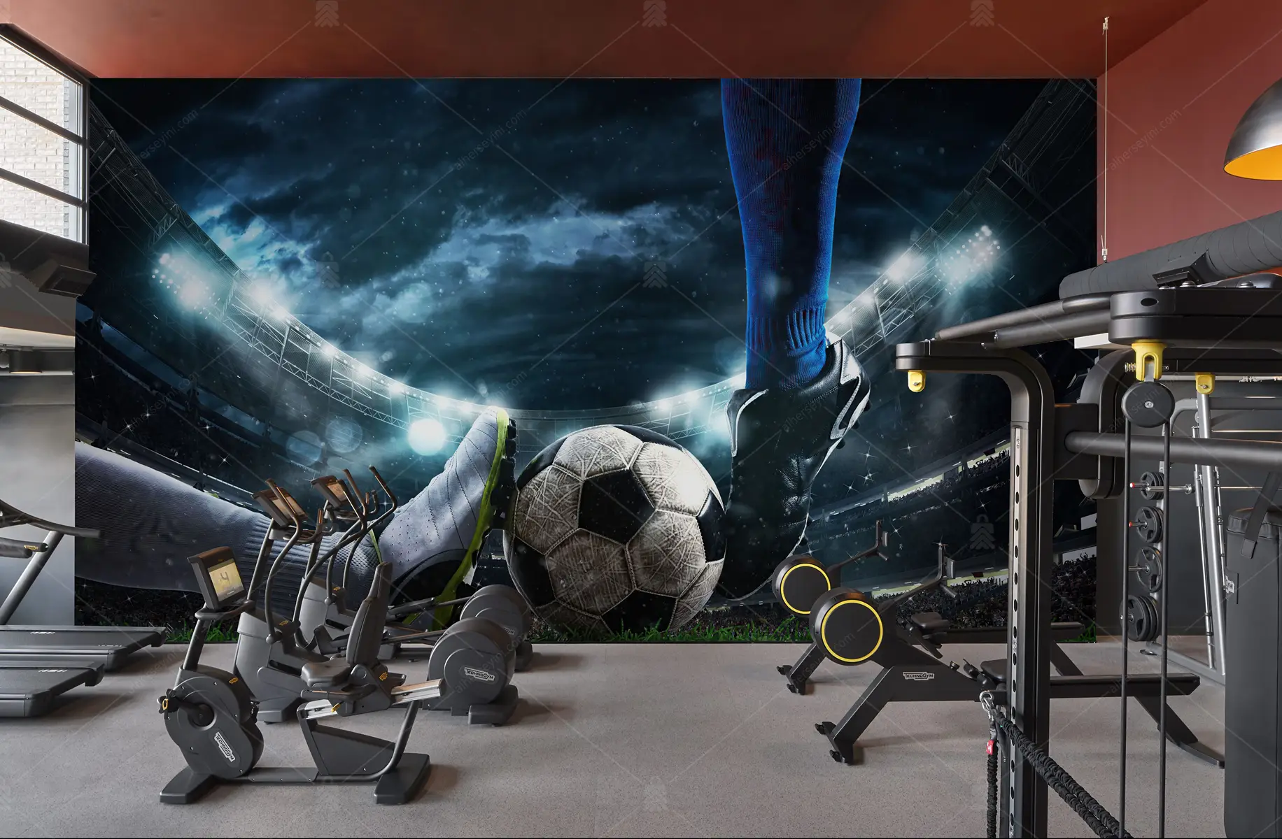 GRP650137 Aynı Topa Vuran Futbolcular Poster Duvar Kağıdı