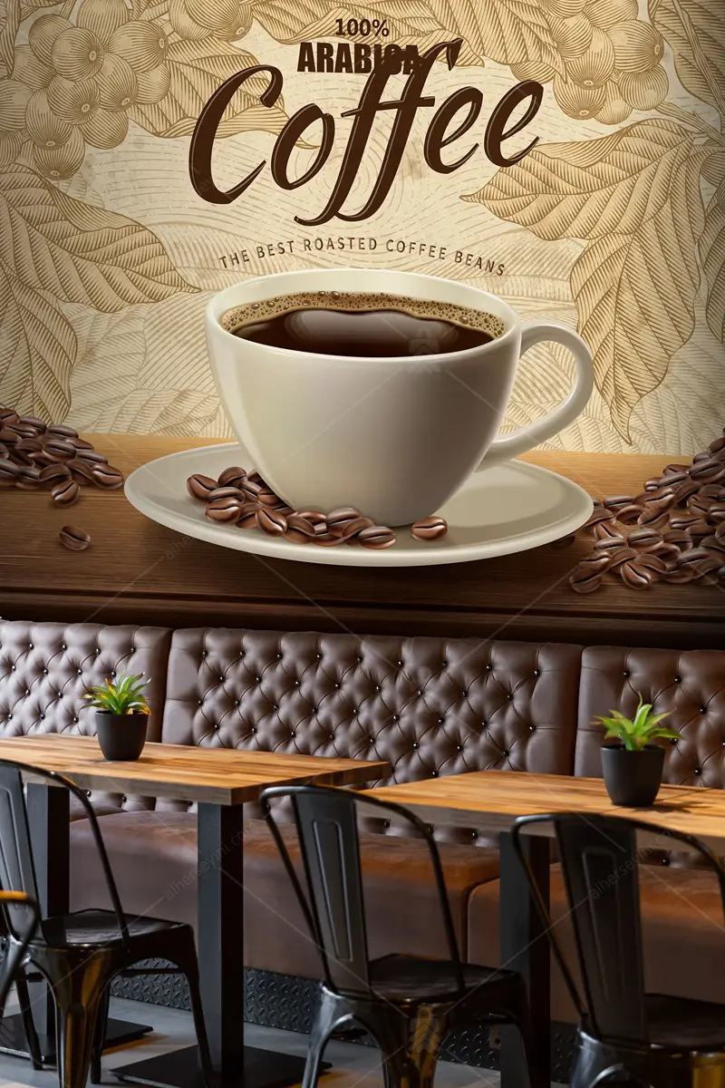 GRP680025 Arabica Kahve Poster Duvar Kağıdı