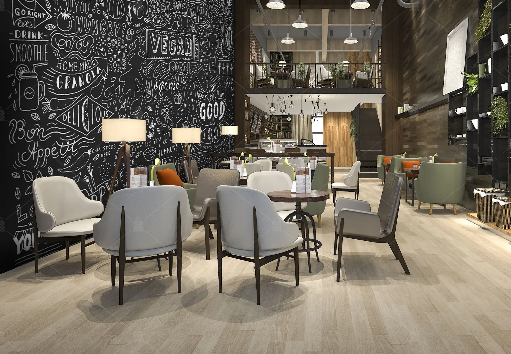 GRP680036 Tipografi Kafe Poster Duvar Kağıdı