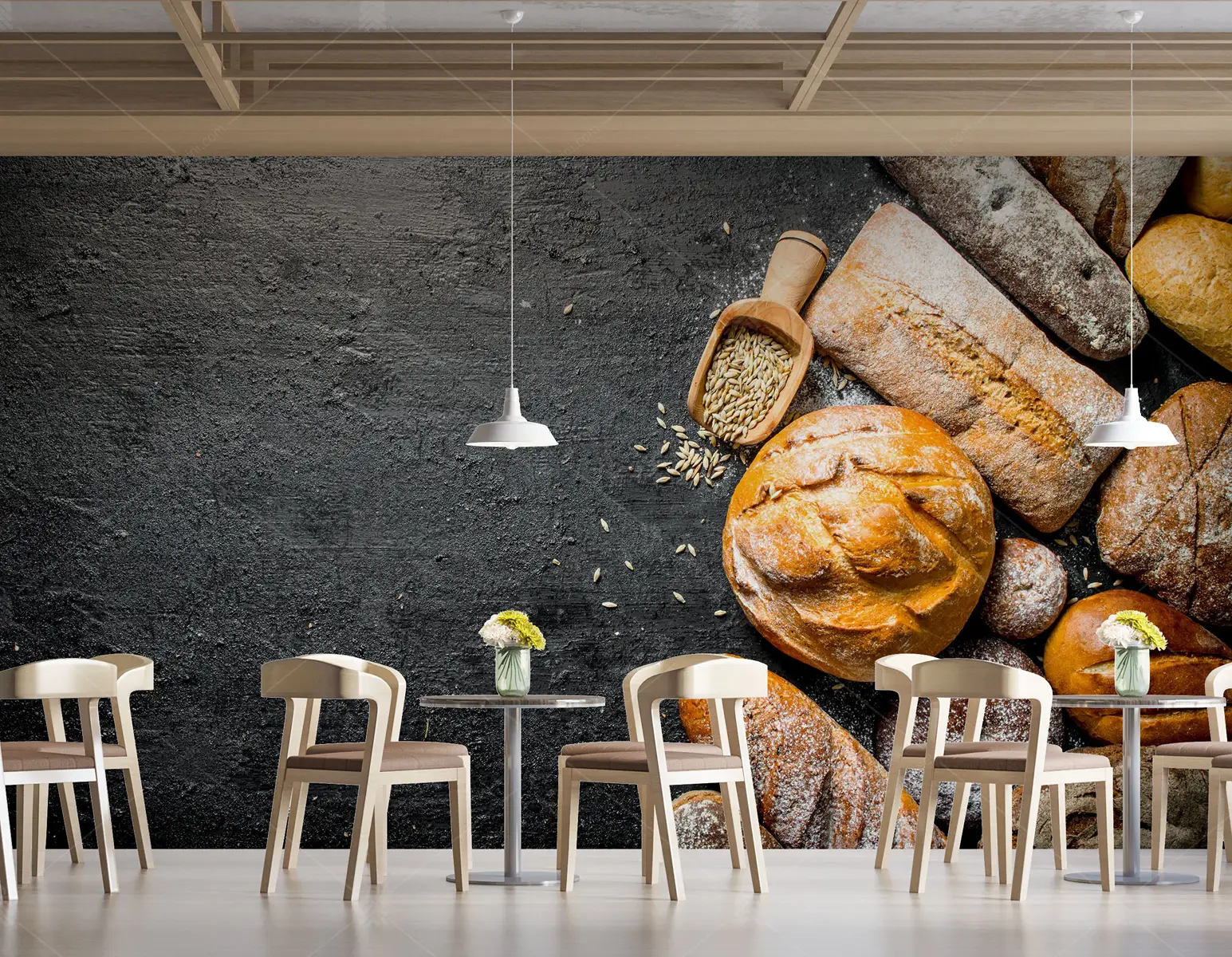 GRP680041 Bakery Fırın Ekmek Çeşitleri Poster Duvar Kağıdı