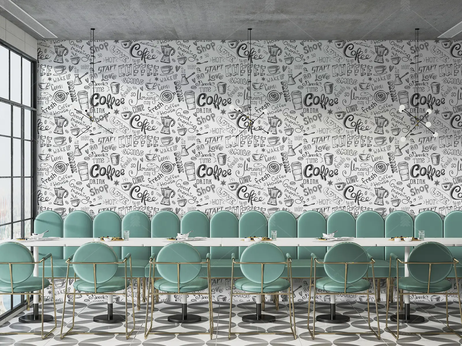 GRP680061 Pop Art Kahveci Poster Duvar Kağıdı