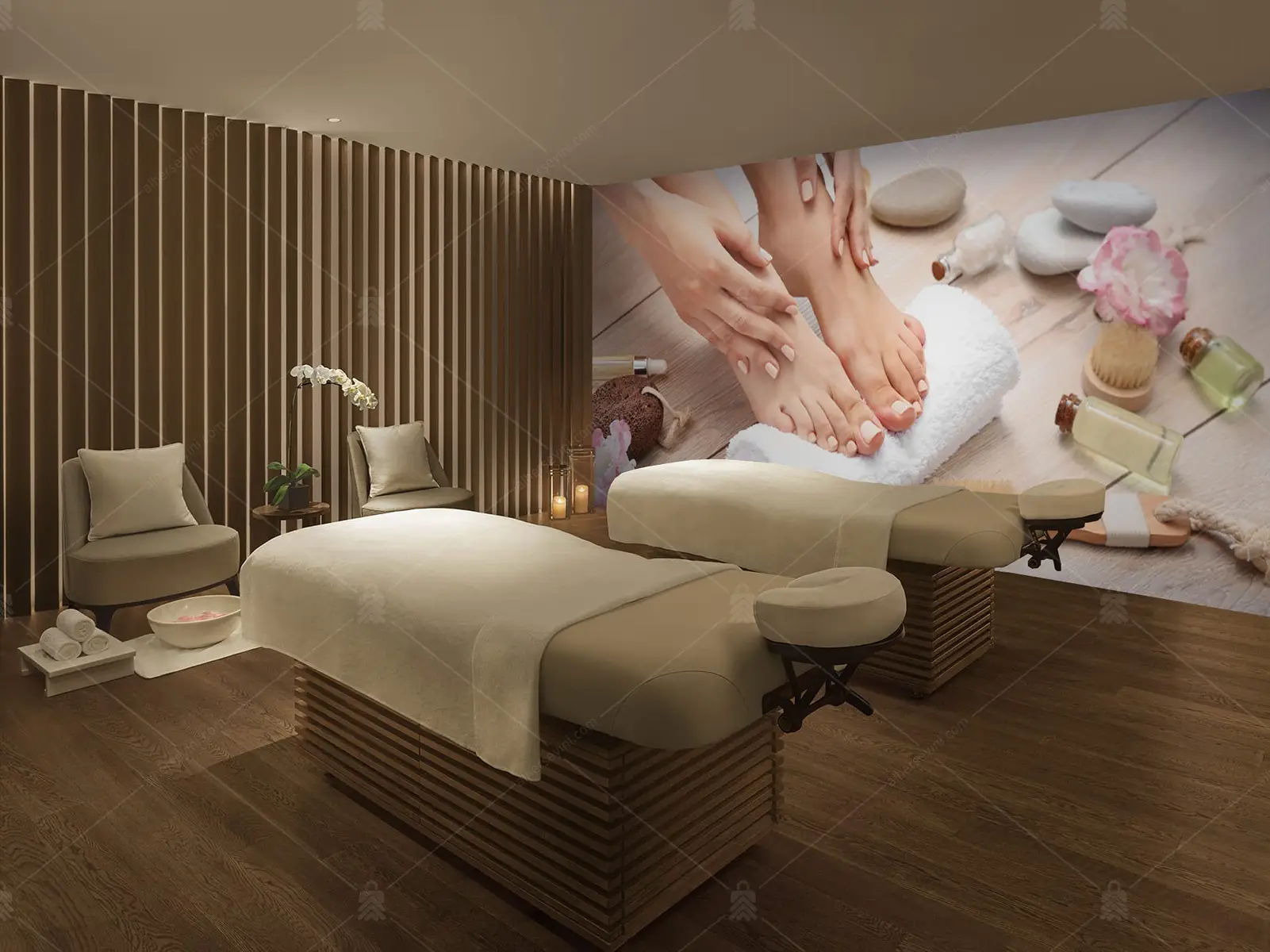 GRP690020 Ayak Bakımı Spa Merkezi Poster Duvar Kağıdı