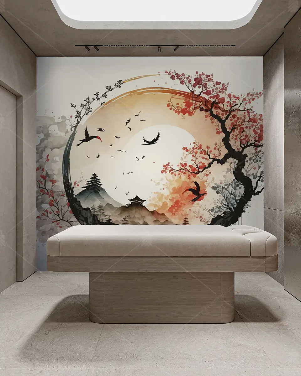 GRP690023 Japon Manzara Masaj Salonu Poster Duvar Kağıdı