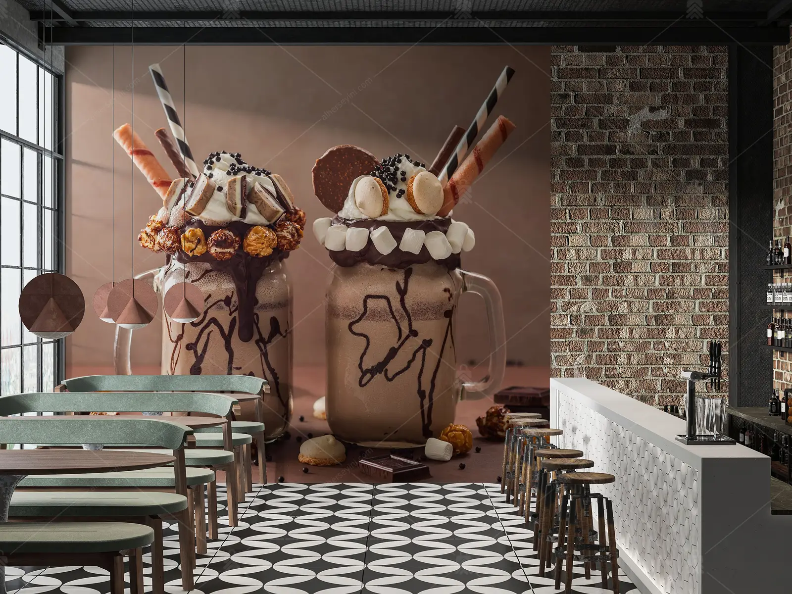 GRP730022 Milkshake Bar Poster Duvar Kağıdı