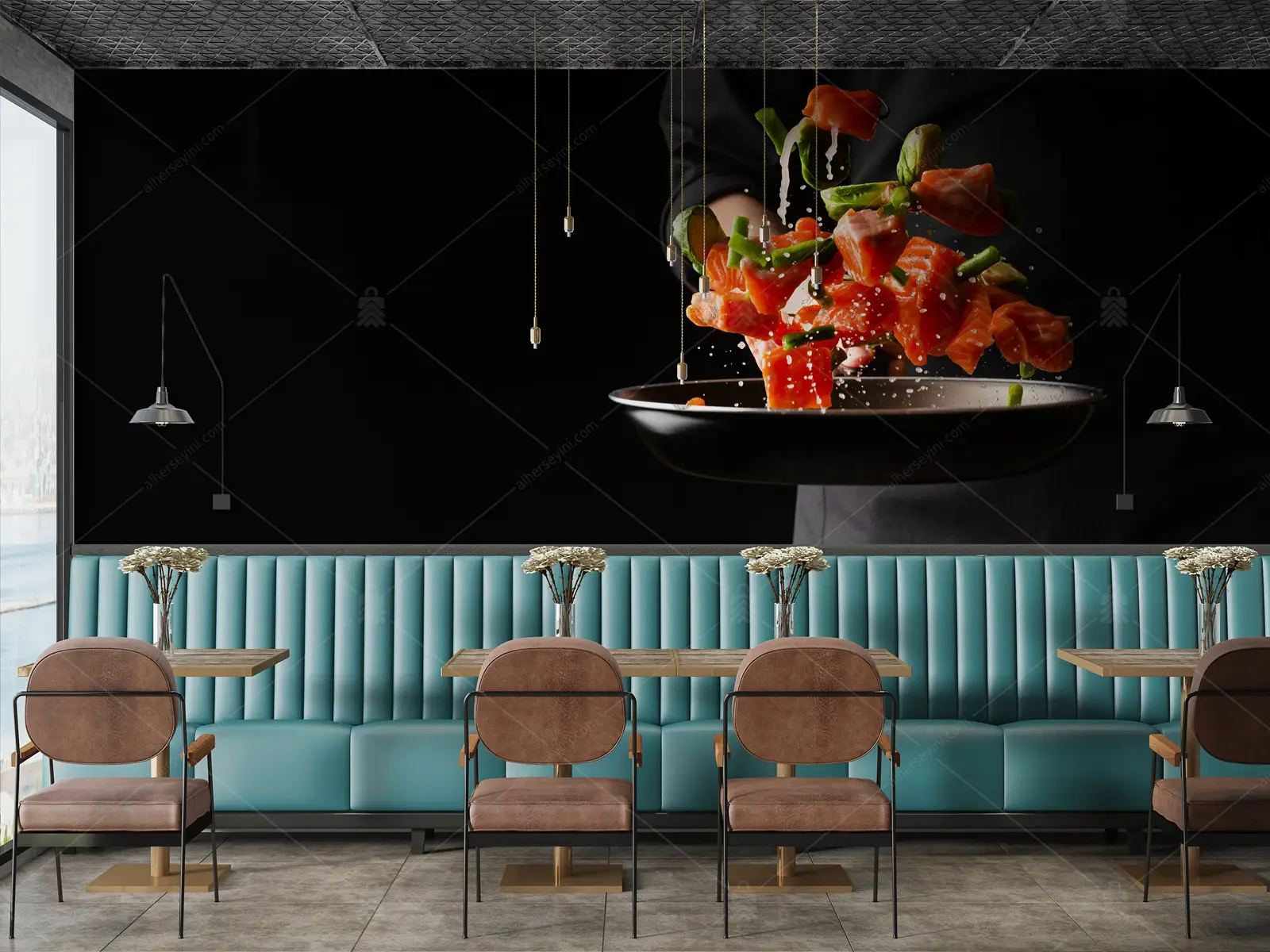 GRP730033 Şefin Tavası Restaurant Poster Duvar Kağıdı