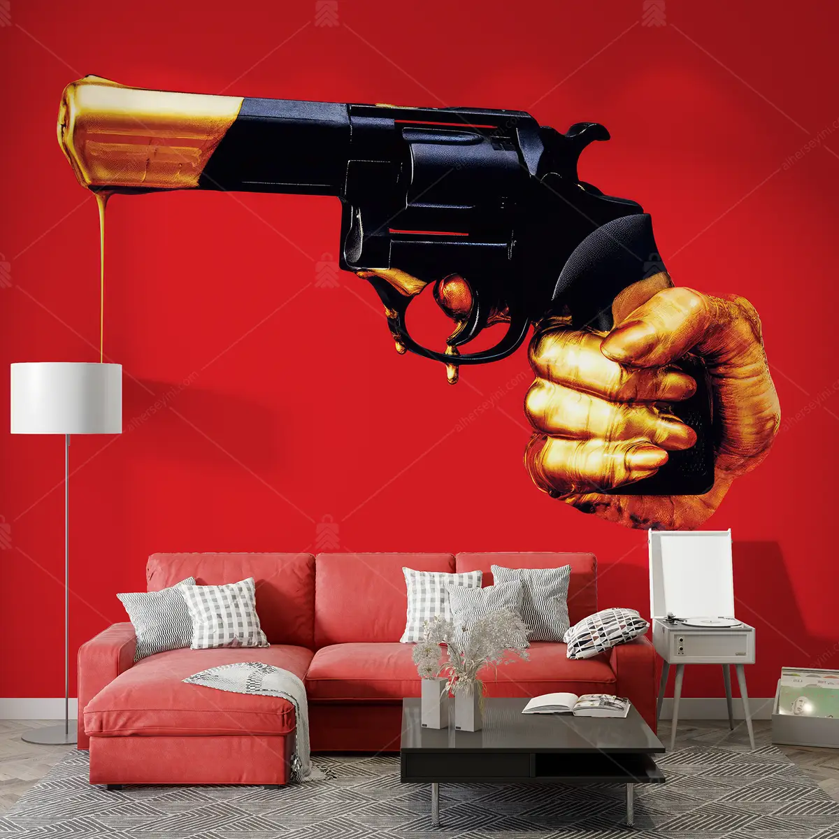 GRP750001 Silah Pop Art Poster Duvar Kağıdı