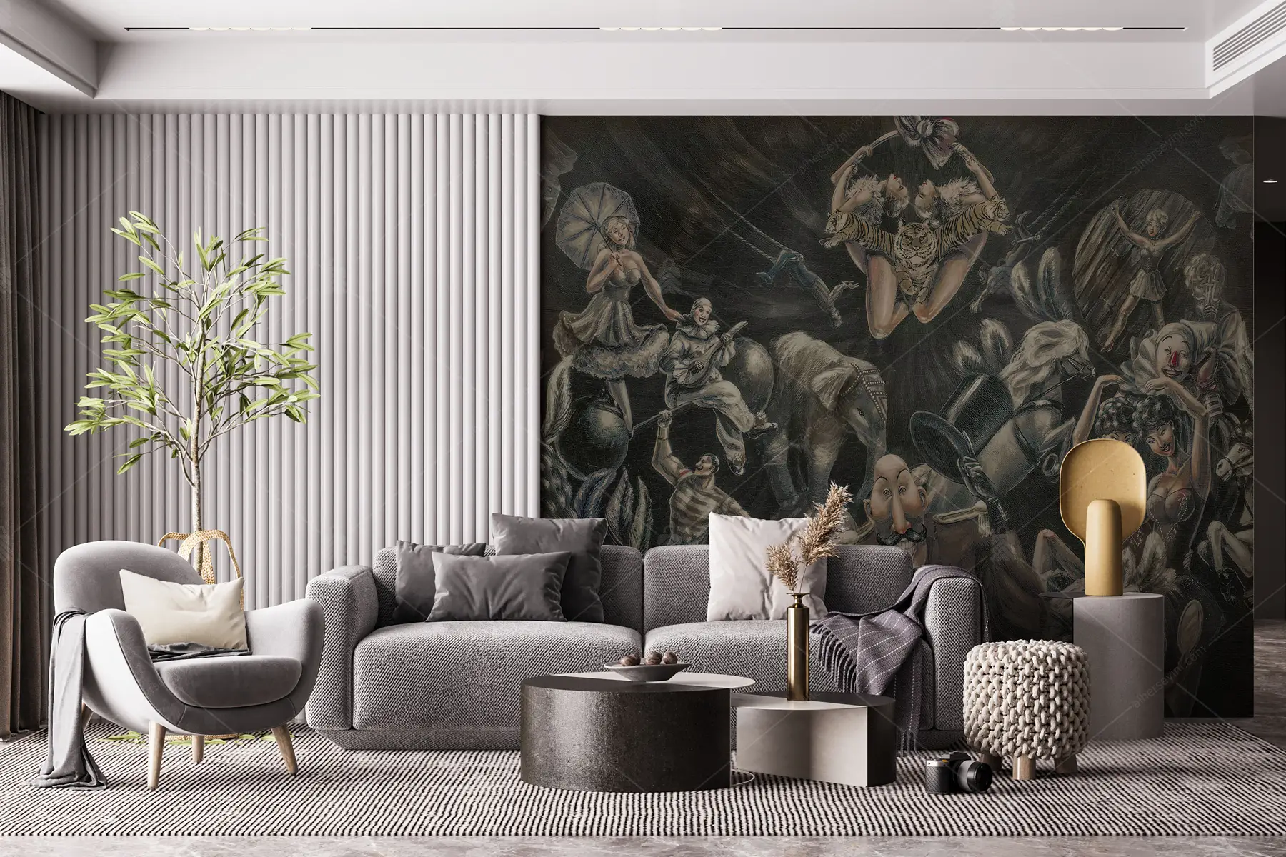 GRP750103 Sirk Pop Art Poster Duvar Kağıdı