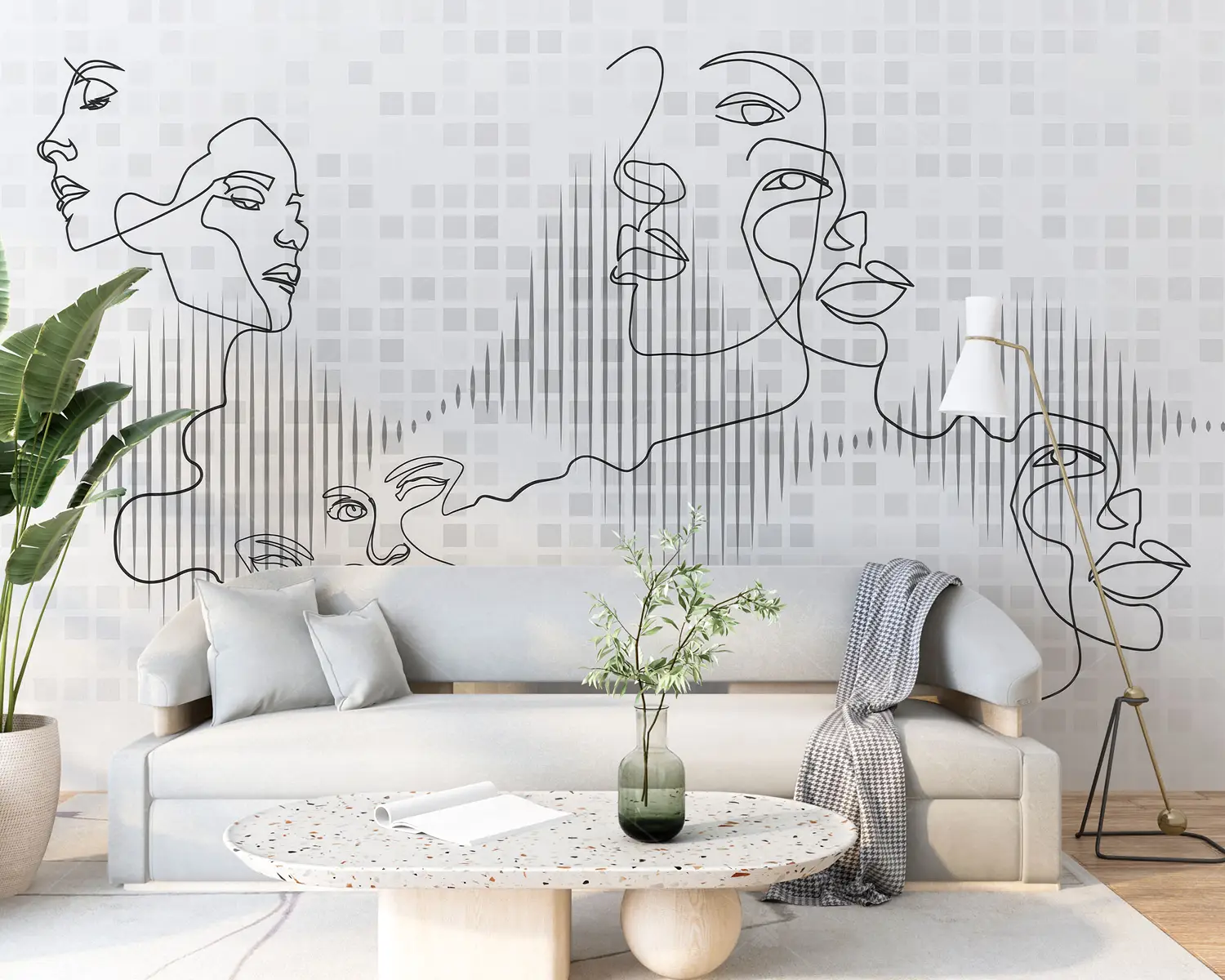 GRP750128 Kadın Suratları Pop Art Poster Duvar Kağıdı