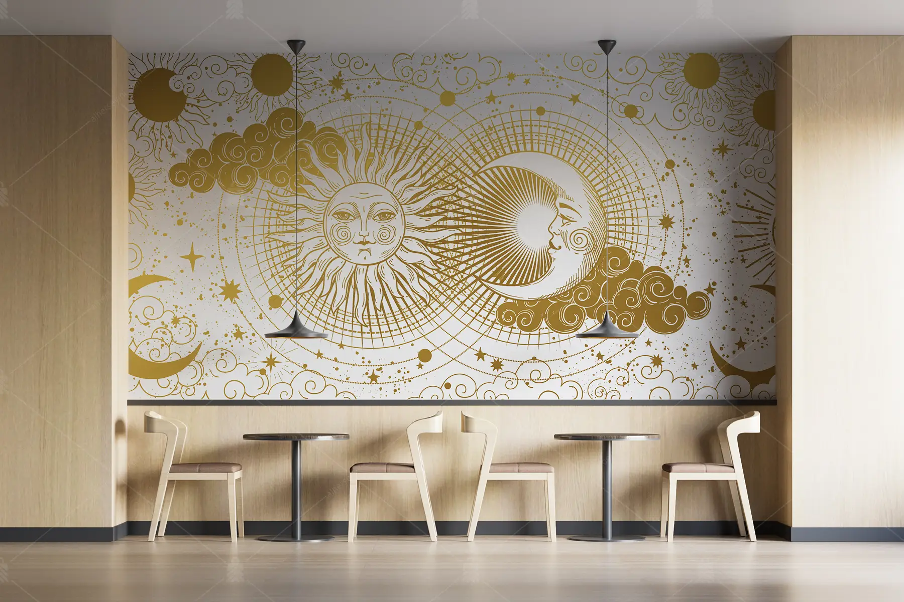GRP800023 Astroloji Desenli Poster Duvar Kağıdı