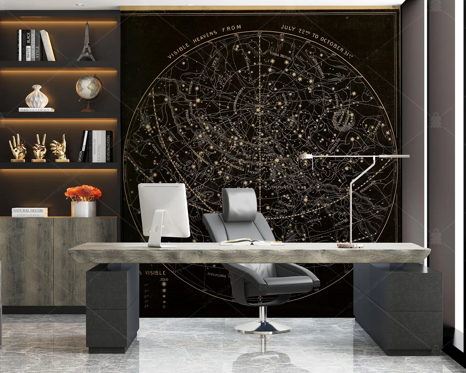 GRP800032 Yılız Haritası Astroloji Poster Duvar Kağıdı