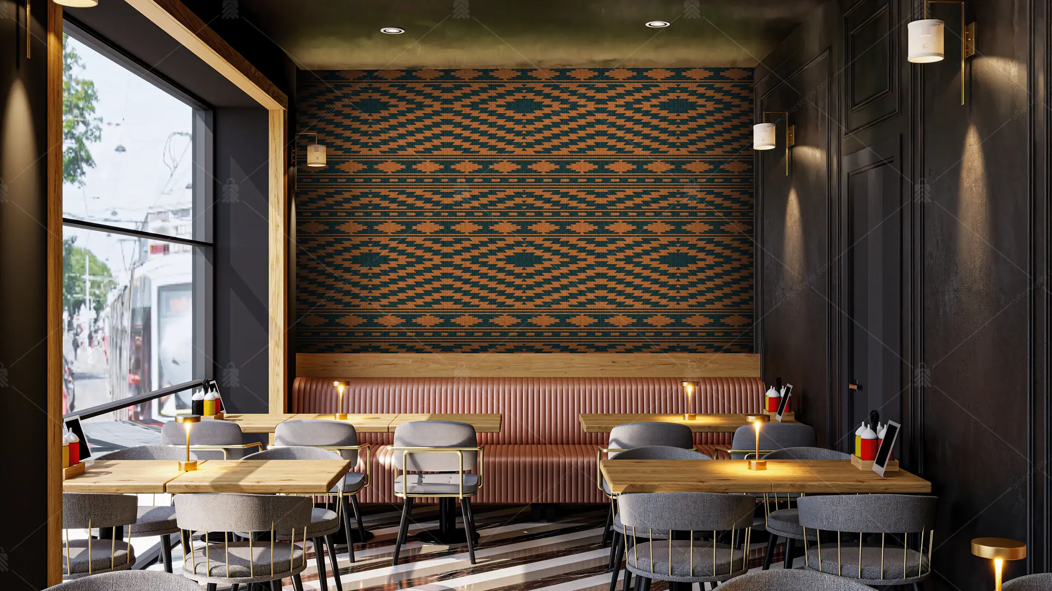 GRP820026 Kilim Desenli Poster Duvar Kağıdı