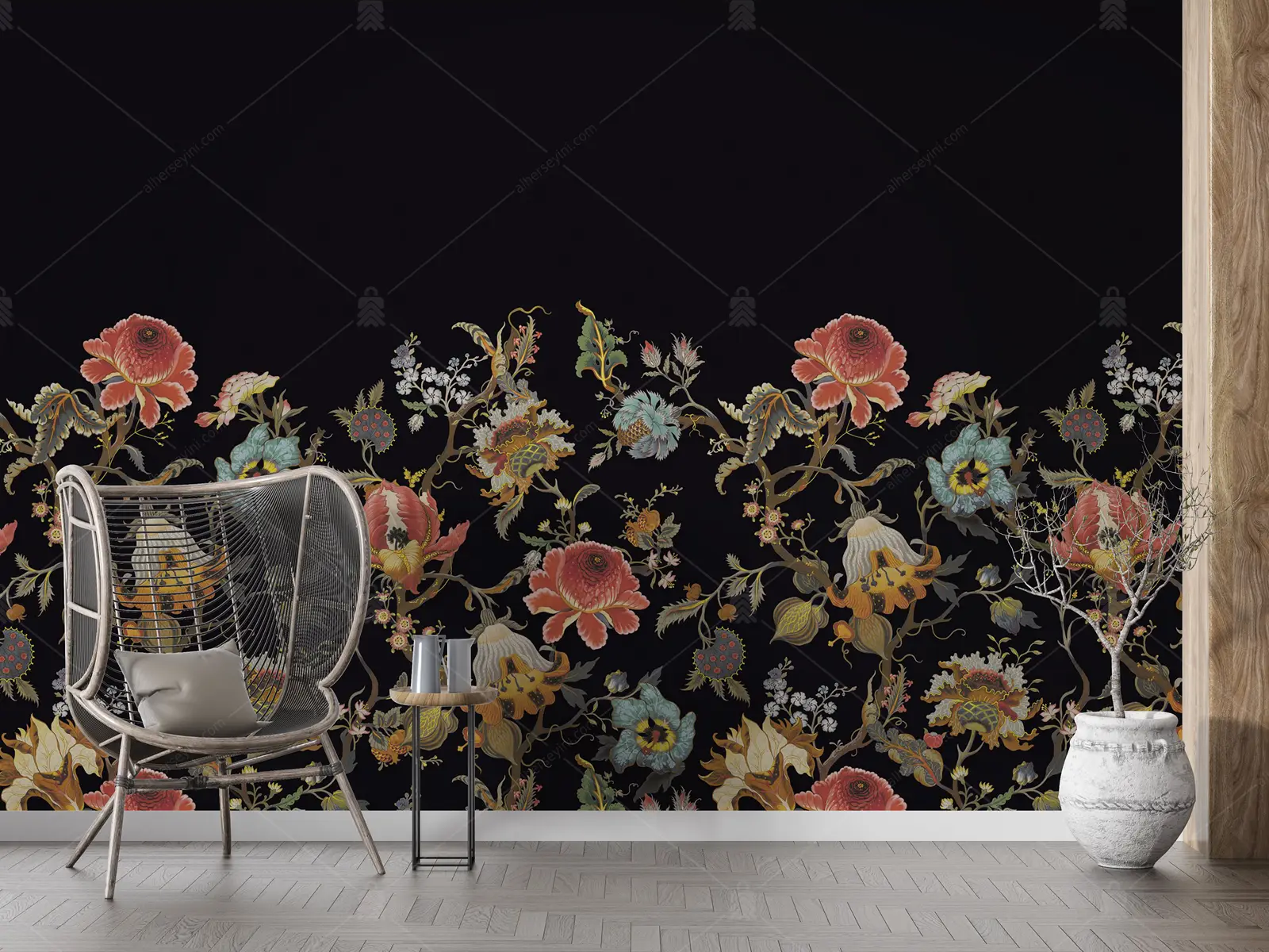 GRP830001 Country Çiçekli Poster Duvar Kağıdı