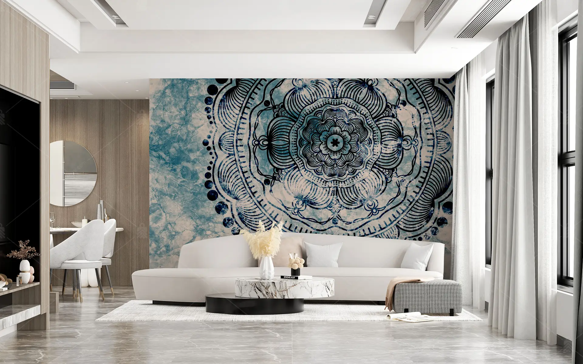 GRP860014 Mandala Desen Poster Duvar Kağıdı