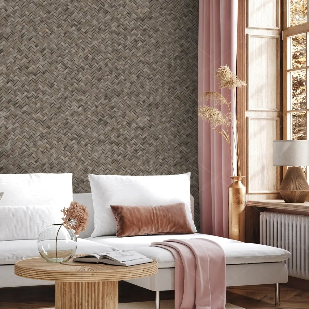 1511-5 Adawall Vera Bambu Örgüsü Görünümlü Duvar Kağıdı