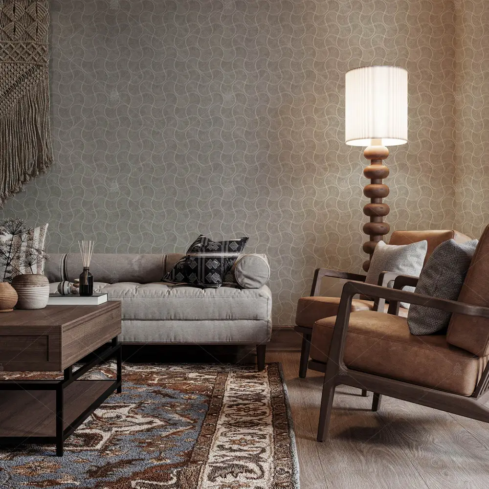 23201-4 Adawall Omega Geometrik Desen Duvar Kağıdı