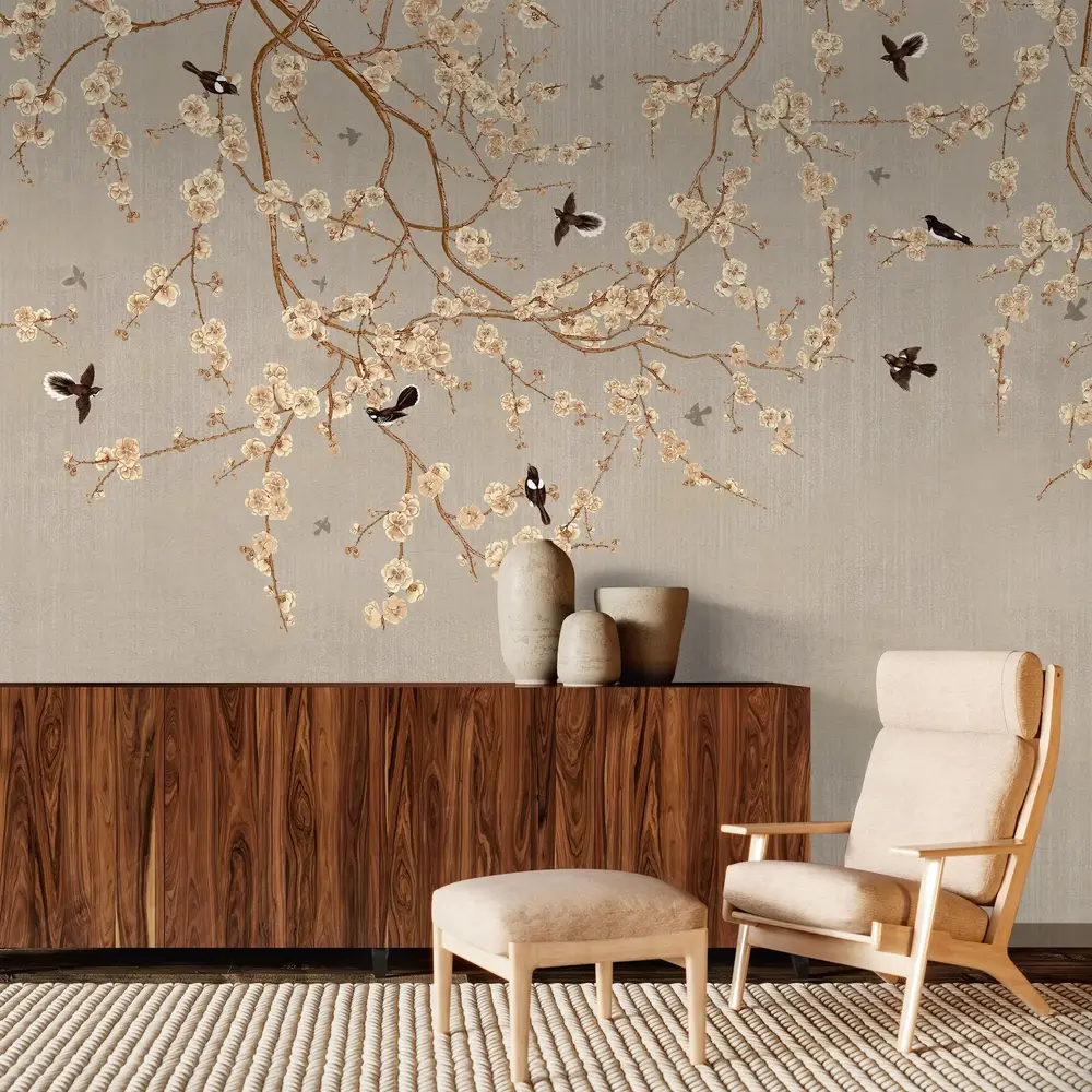 Chinoiserie Tasarım Poster Duvar Kağıdı SE316-3