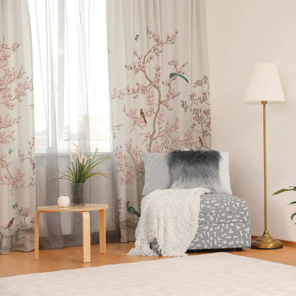 Chinoiserie Tasarımlı Perde VR304-1