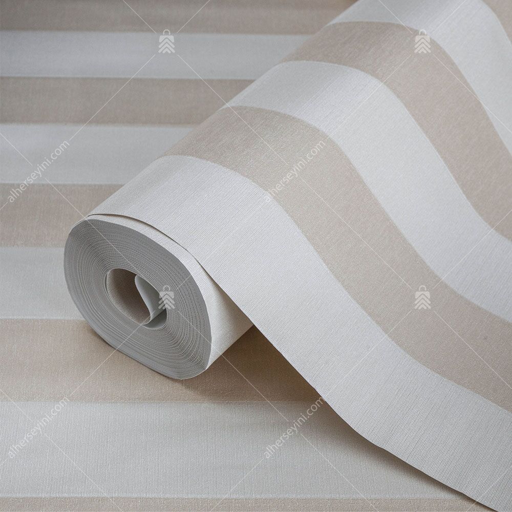 3704-3-Cream-Beige-Striped-Wallpaper-Krem-Bej-Cizgili-Duvar-Kagidi-3 3704-3 Alfa Çizgili Duvar Kağıdı Rulo