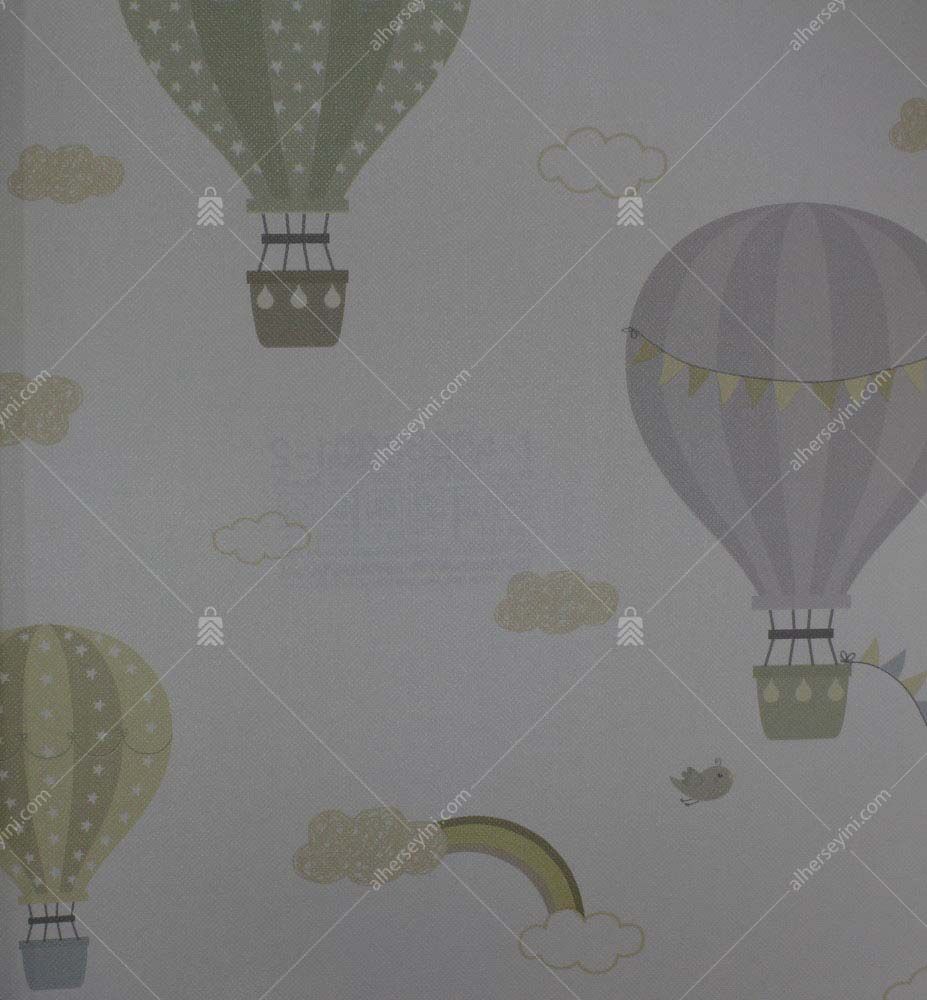 8901-2-Cream-Green-Cloud-Pattern-Wallpaper-Krem-Yesil-Bulutlu-Duvar-Kagidi 8901-2 Bulutlu Duvar Kağıdı