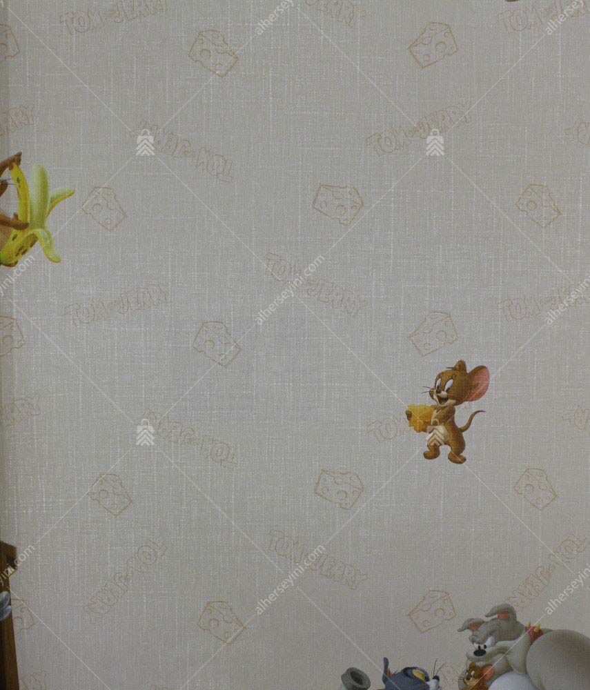8925-2 Tom Ve Jerry Desenli Duvar Kağıdı