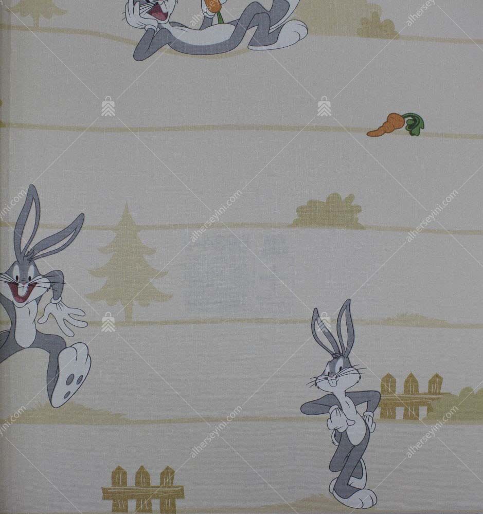 8934-2 Bugs Bunny Desenli Duvar Kağıdı