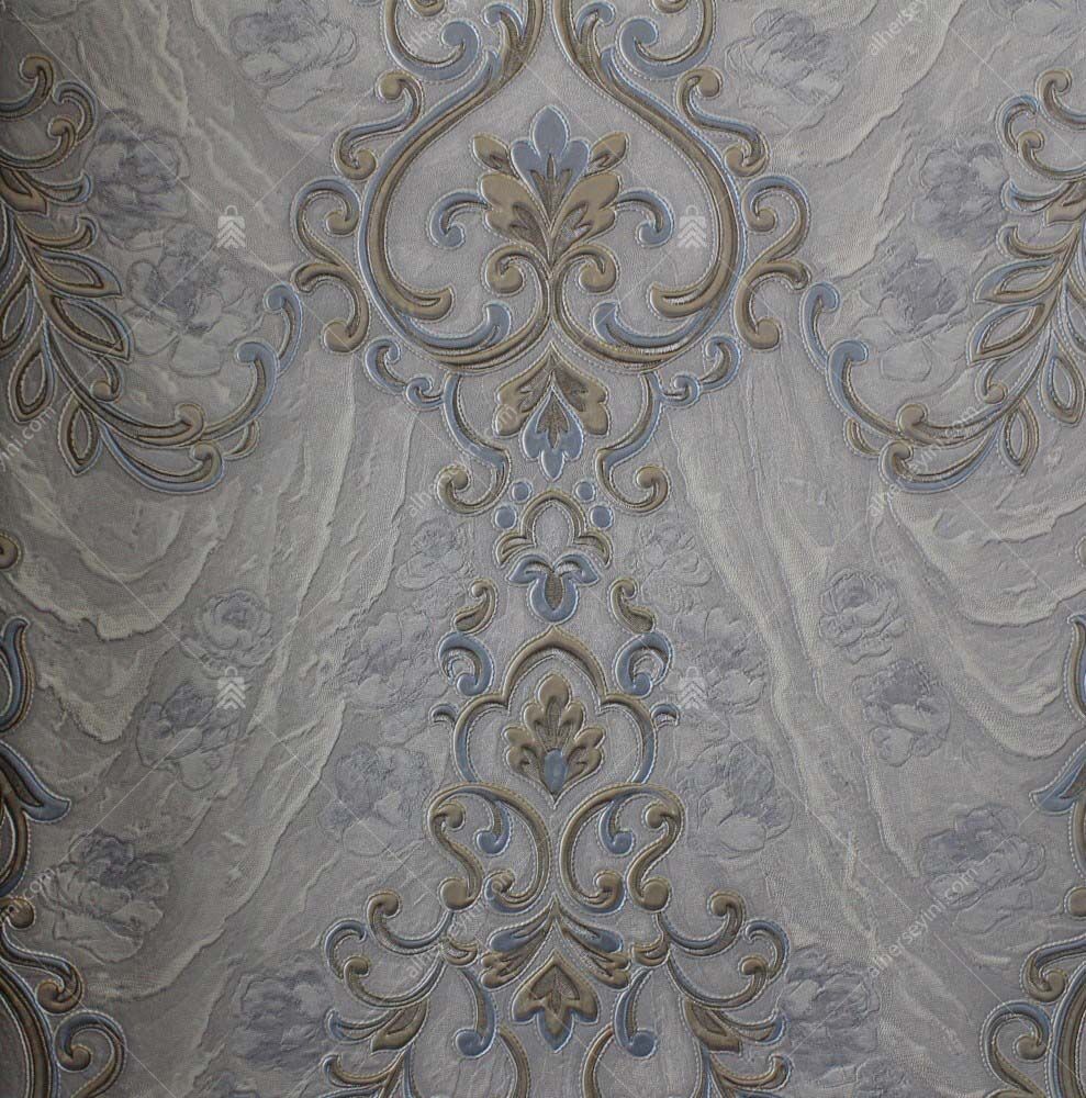1004-3-Blue-Gray-Modern-Damask-Wallpaper-Mavi-Gri-Modern-Damask-Duvar-Kagidi 1004-3 Mavi ve Gri Modern Damask Duvar Kağıdı