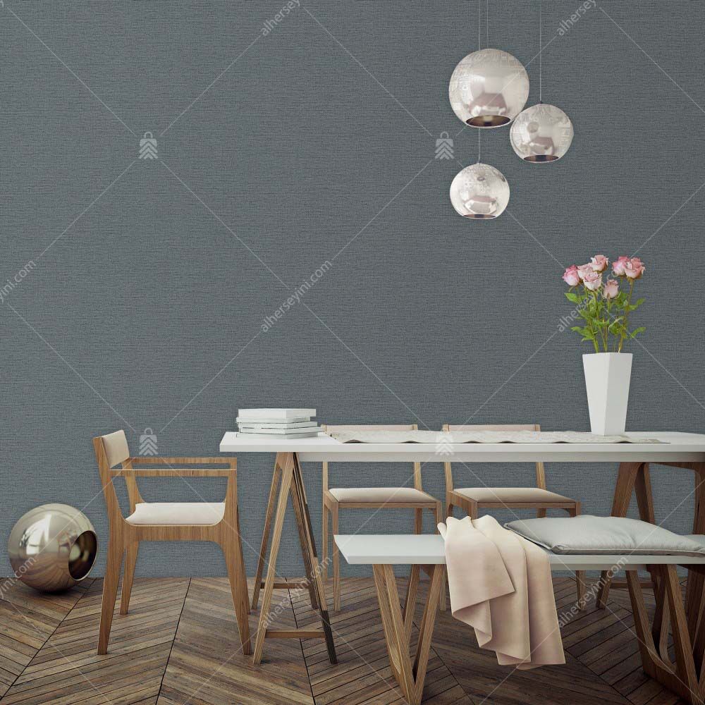 3707-7-Blue-Linen-Pattern-Wallpaper-Mavi-Keten-Duvar-Kagidi-4 3707-7 Alfa Duvar Kağıdı Uygulama