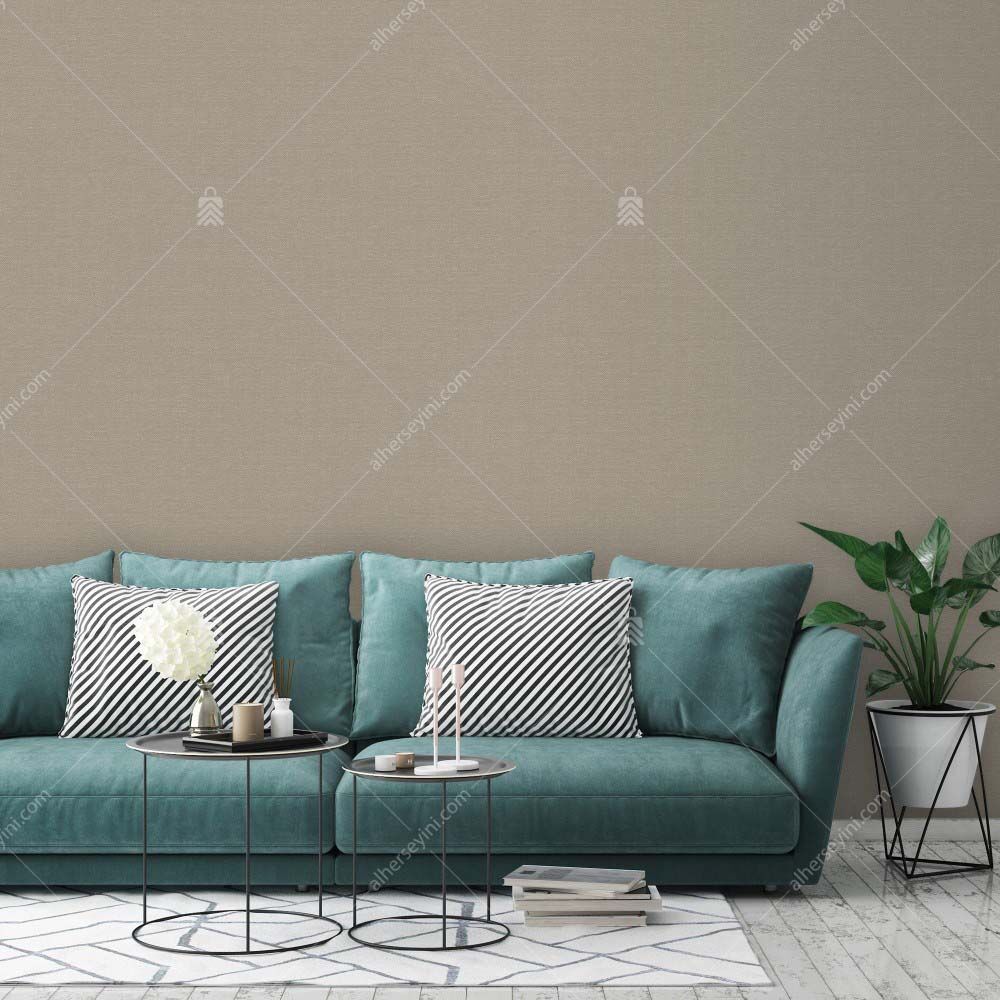 3716-6-Brown-Linen-Pattern-Wallpaper-Kahverengi-Keten-Duvar-Kagidi-4 3716-6 Adawall Alfa Duvar Kağıdı Uygulama